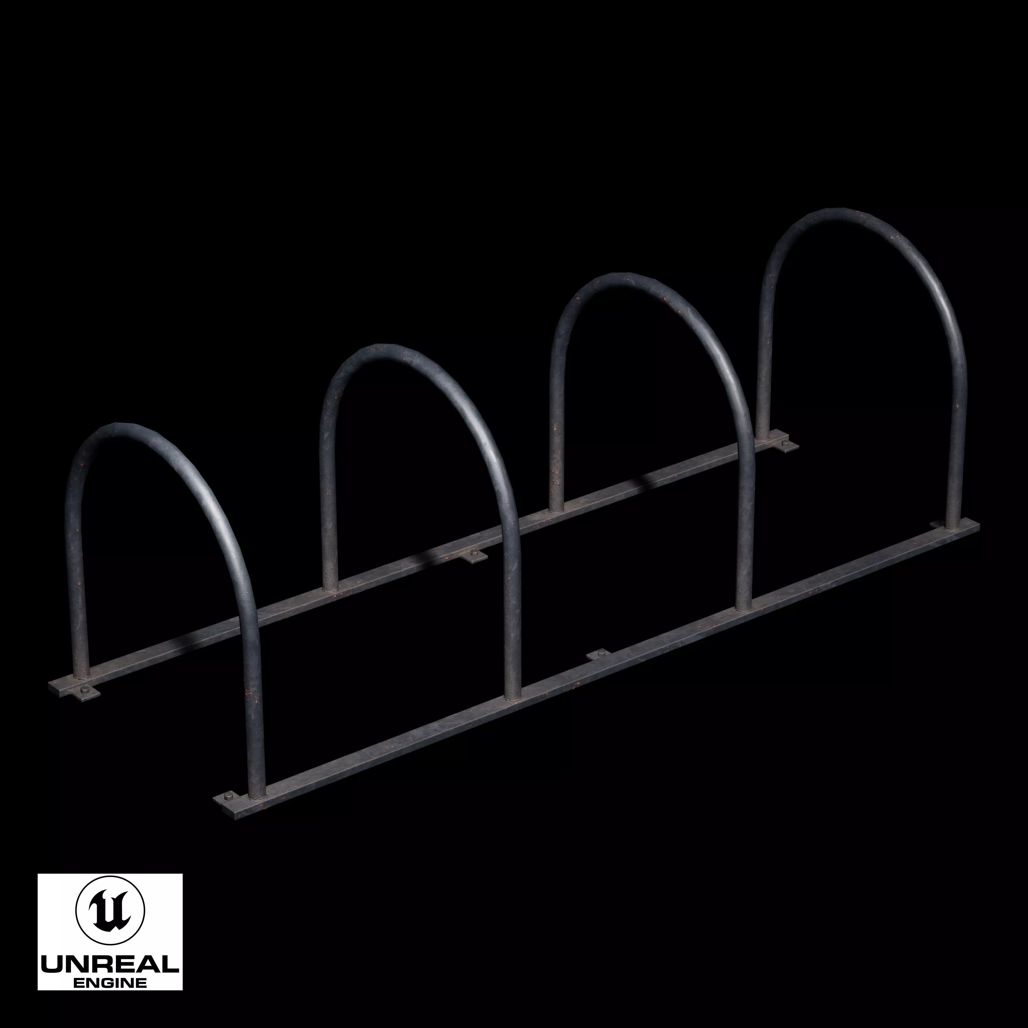 Bicycle Stand Type B Low-poly 3D model_10