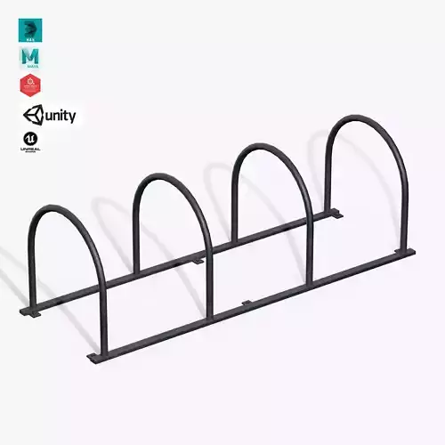 Bicycle Stand Type B Low-poly 3D model Bicycle Stand Type B Low-poly 3D model