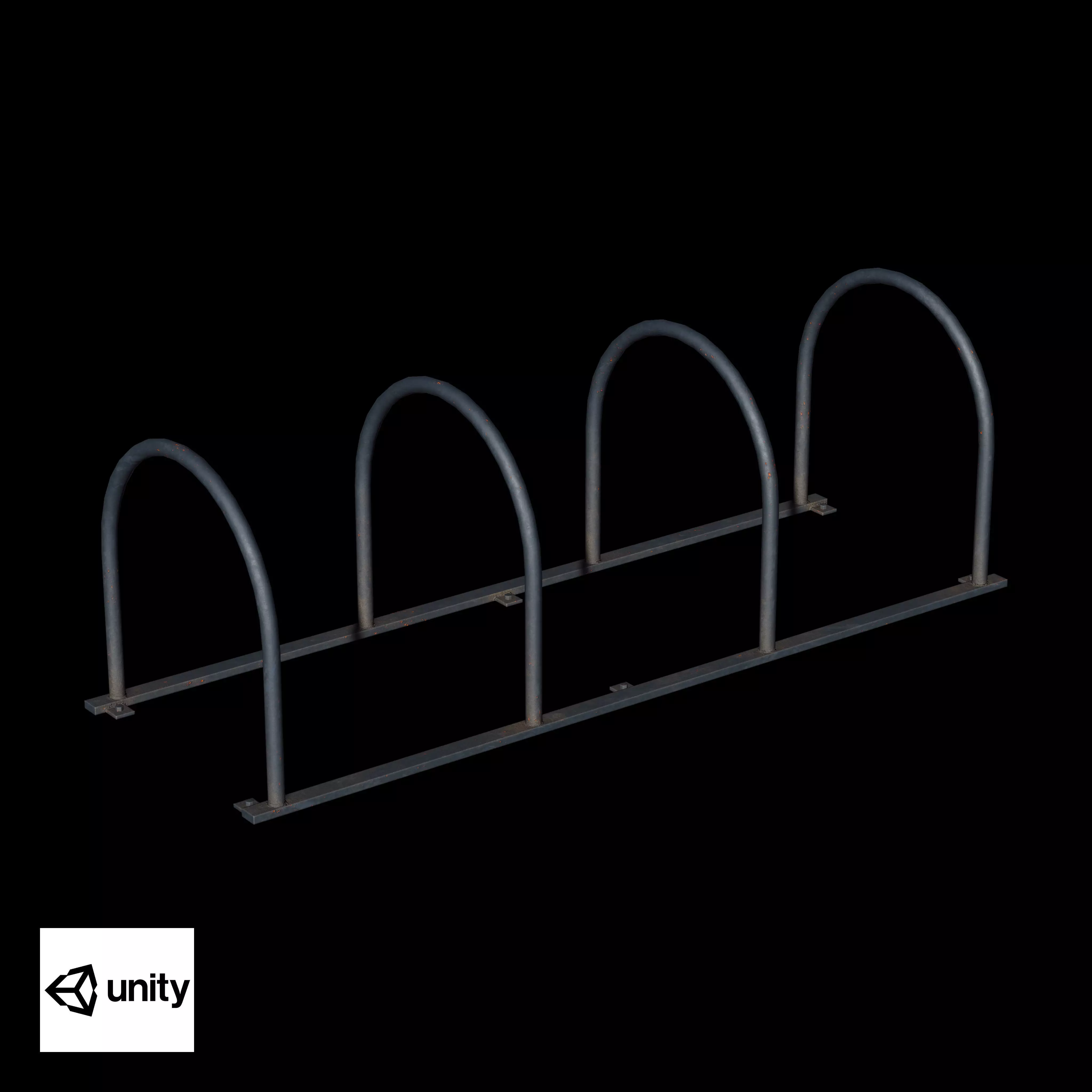 Bicycle Stand Type B Low-poly 3D model_11