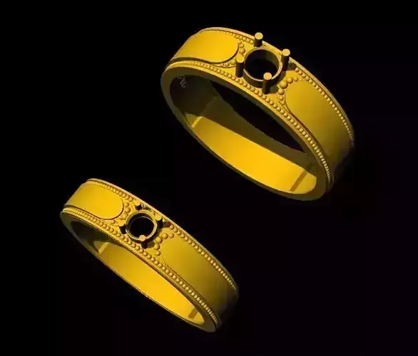 solitaire band ring 3dm file