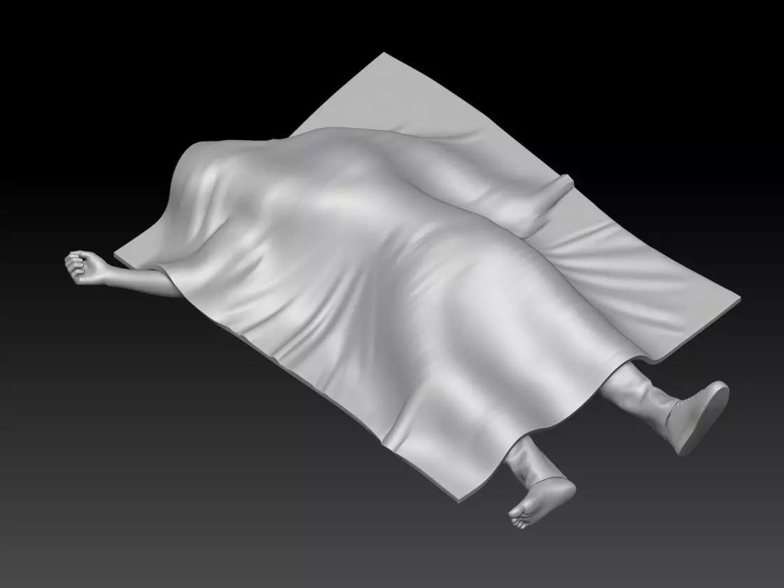 Crime Scene Bloody man 4 3D print model_1