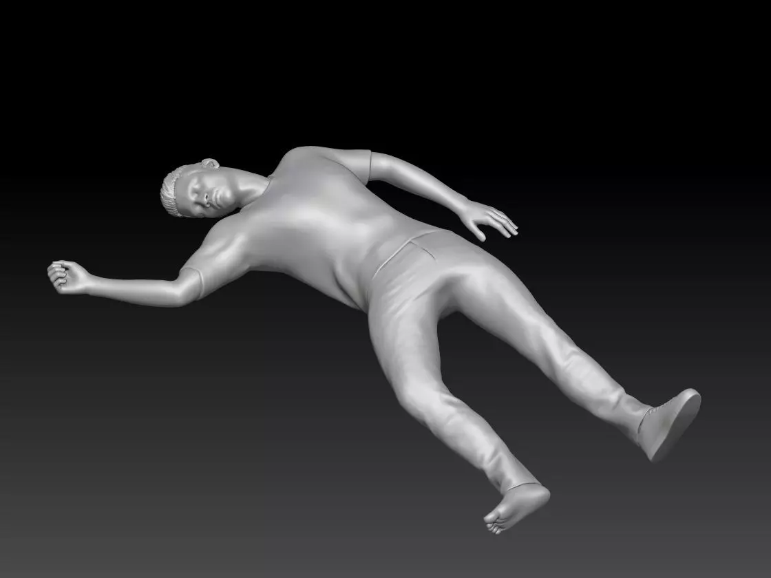 Crime Scene Bloody man 4 3D print model_0