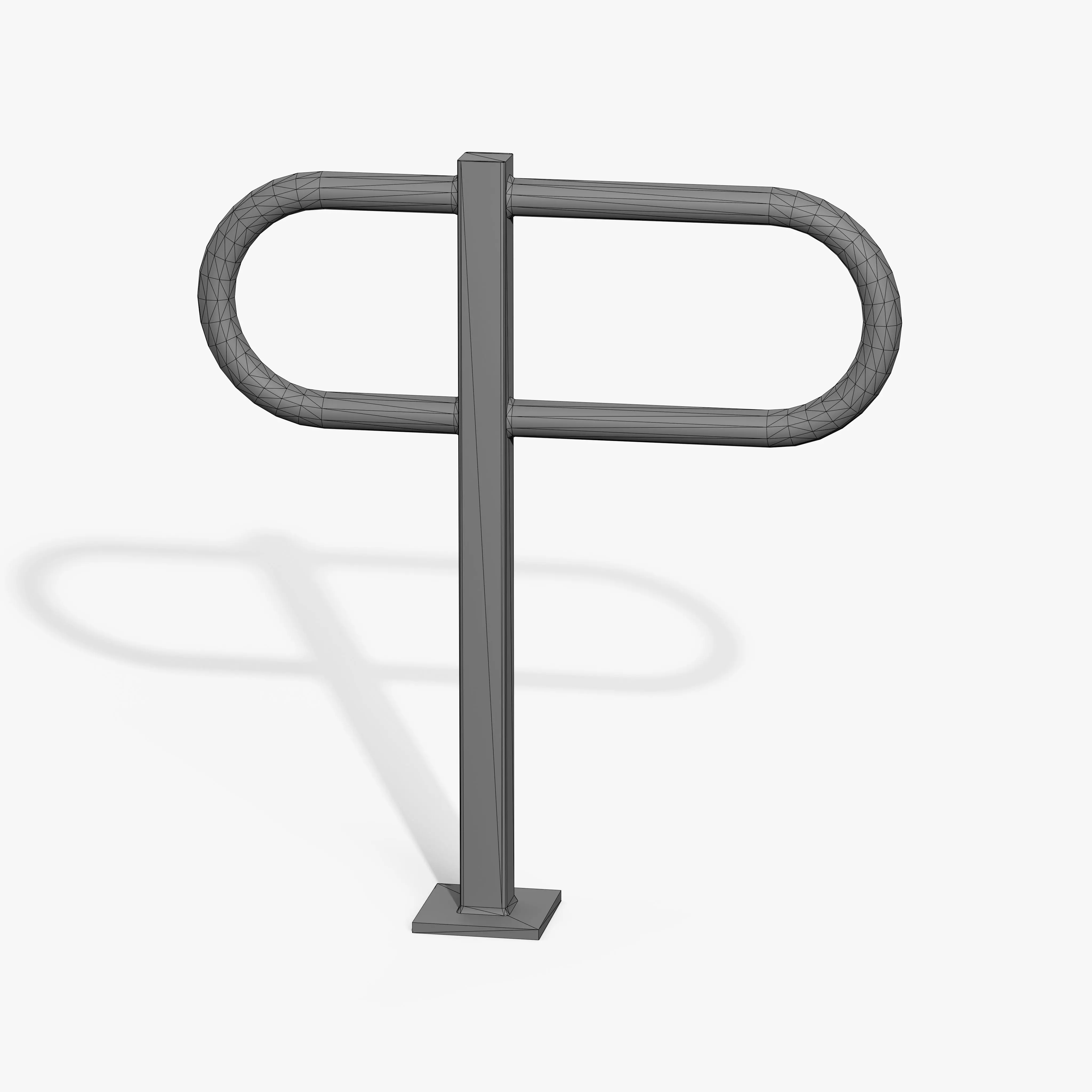 Bicycle Stand Type C Low-poly 3D model_9