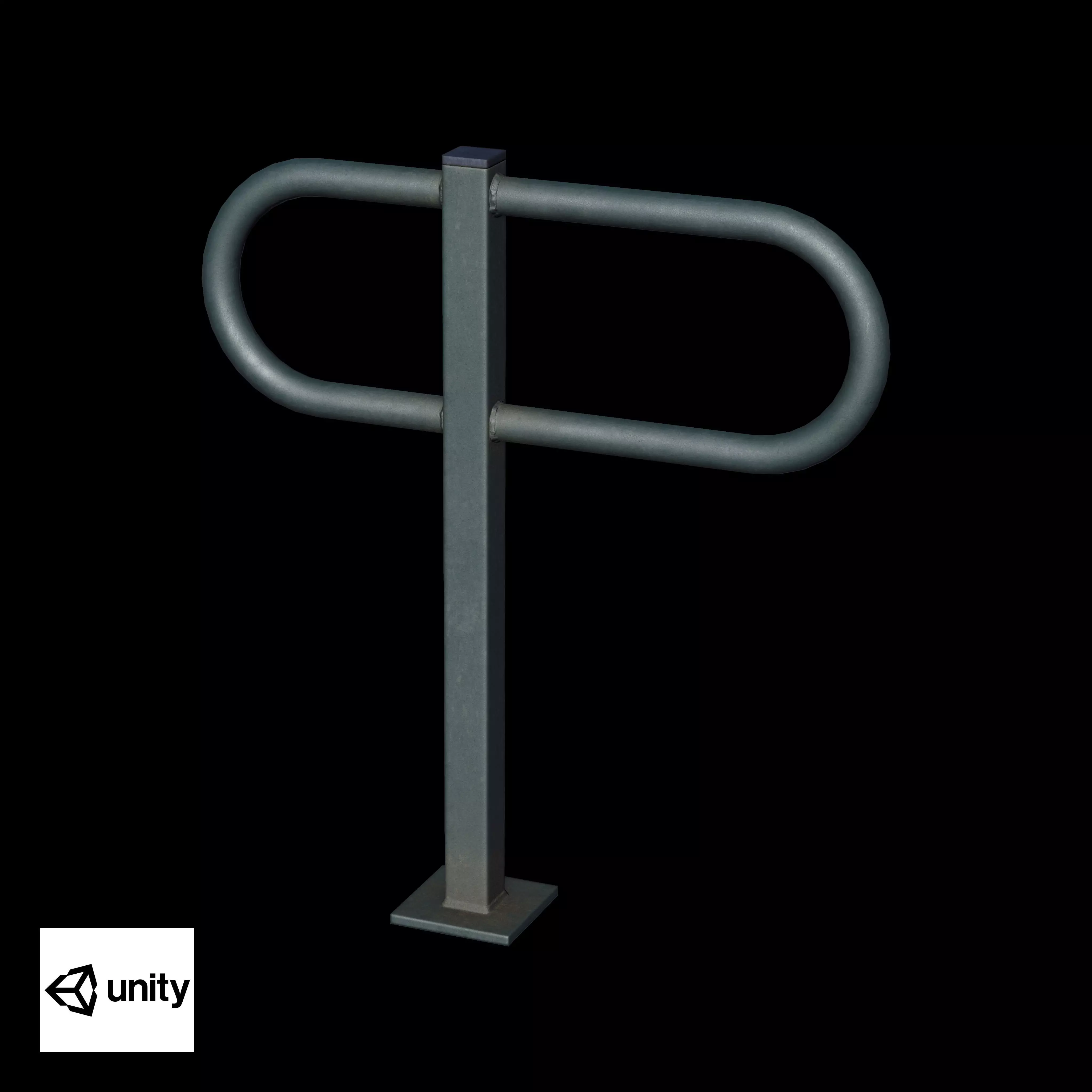 Bicycle Stand Type C Low-poly 3D model_11