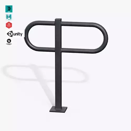 Bicycle Stand Type C Low-poly 3D model