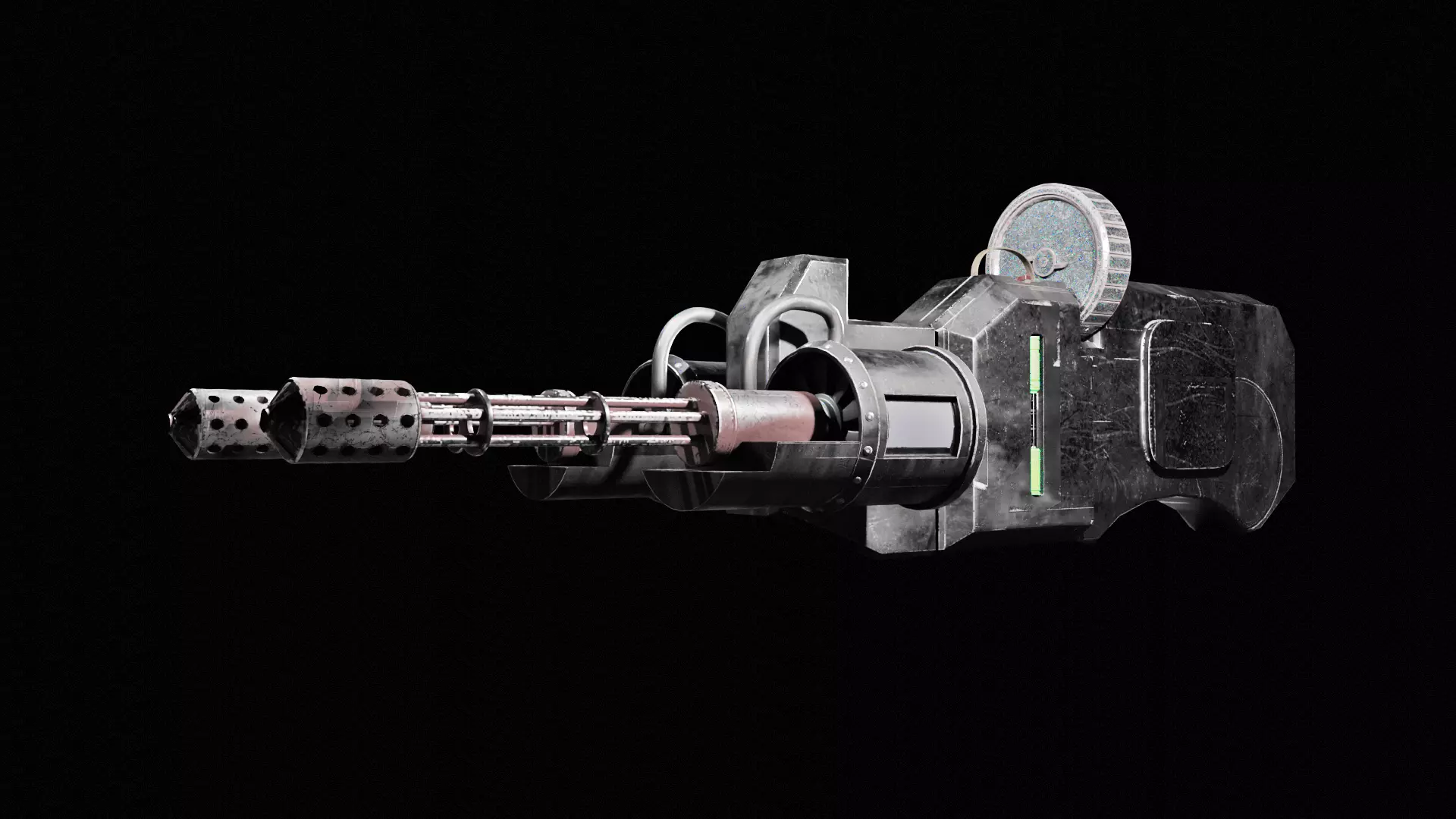 Portable Gatling Gun 3D model_6