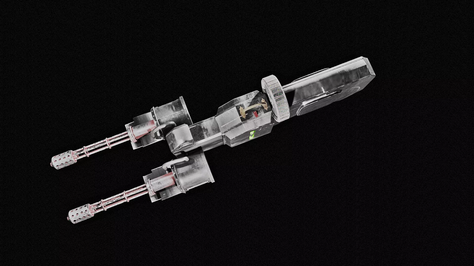 Portable Gatling Gun 3D model_5