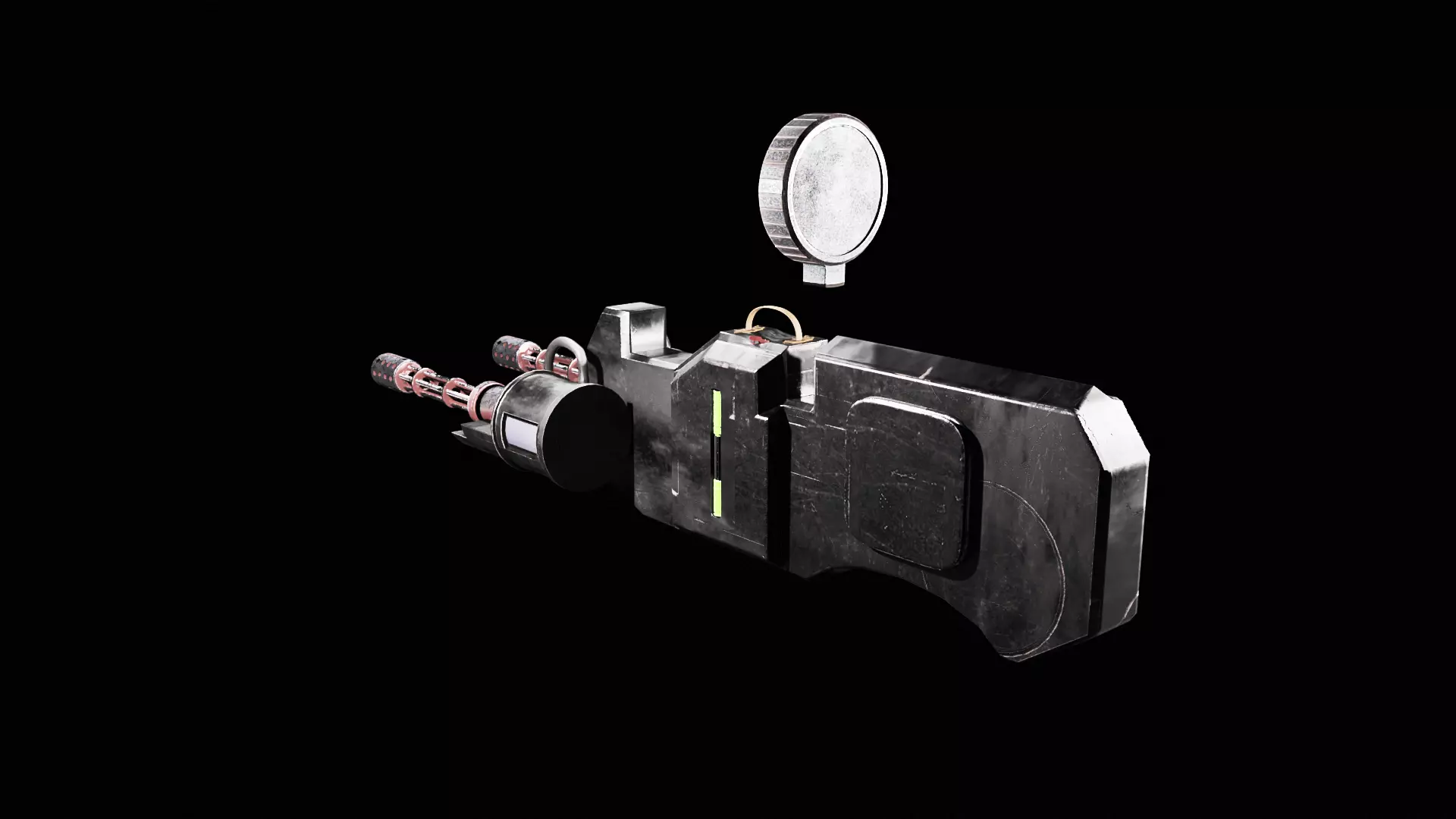 Portable Gatling Gun 3D model_3