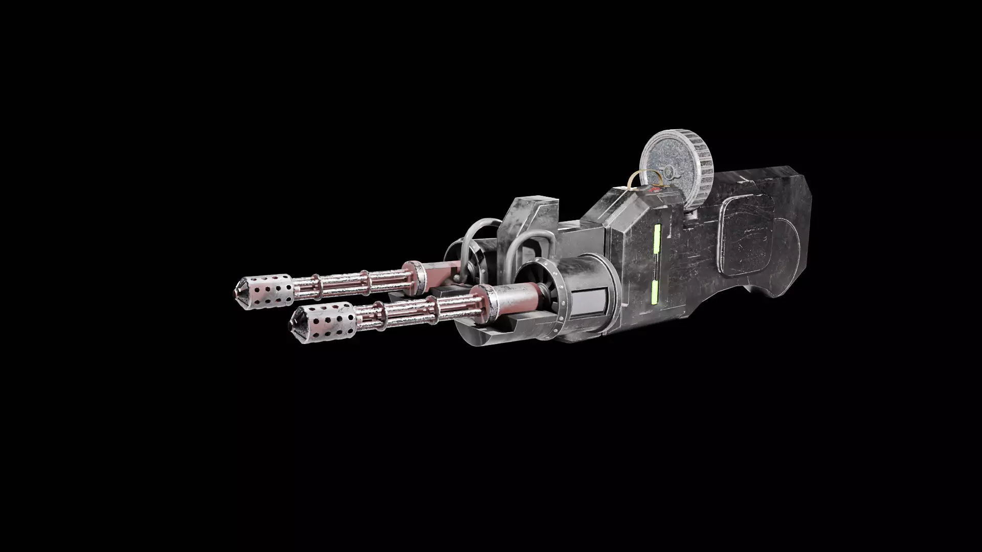 Portable Gatling Gun 3D model_0