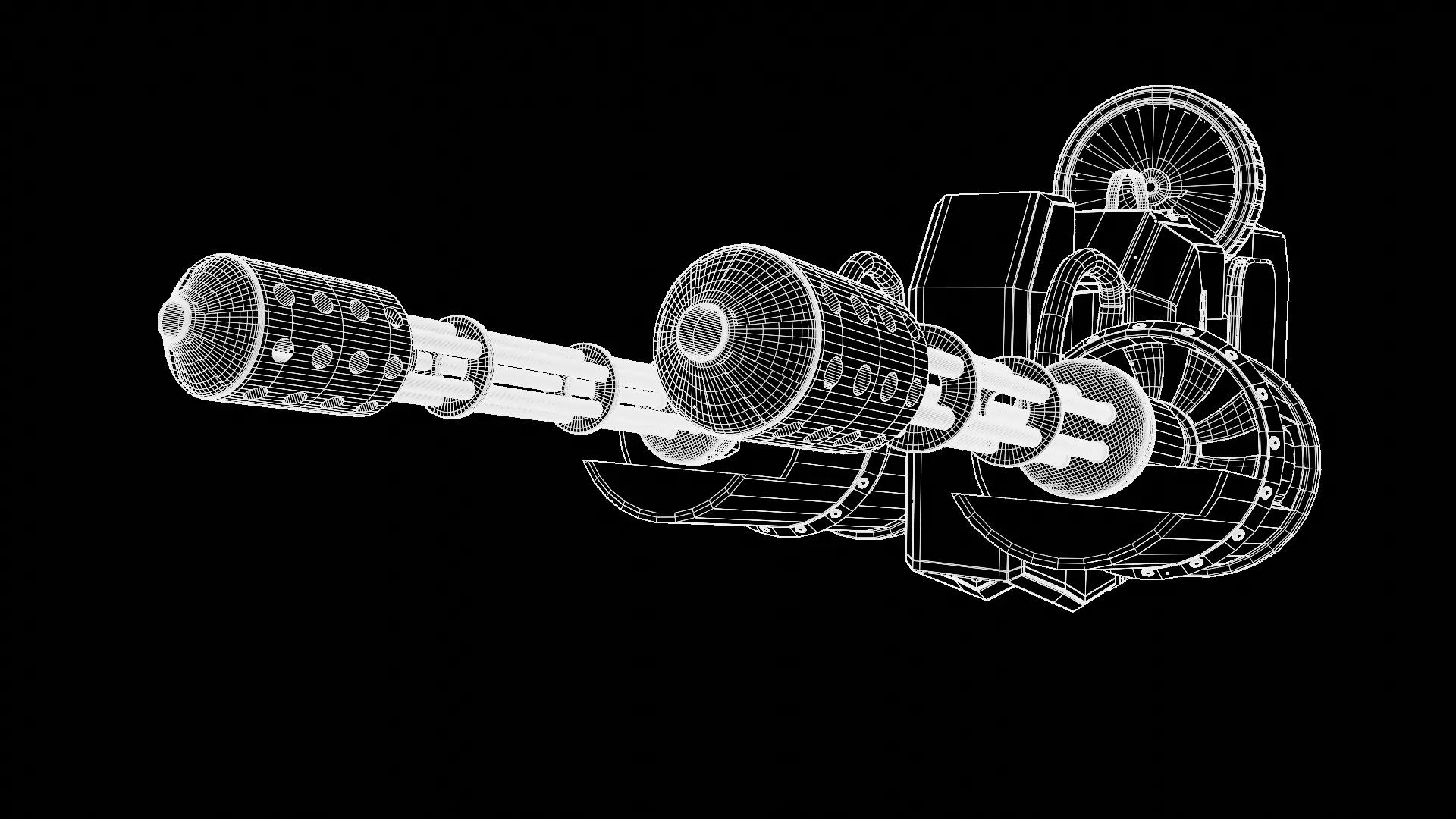 Portable Gatling Gun 3D model_8