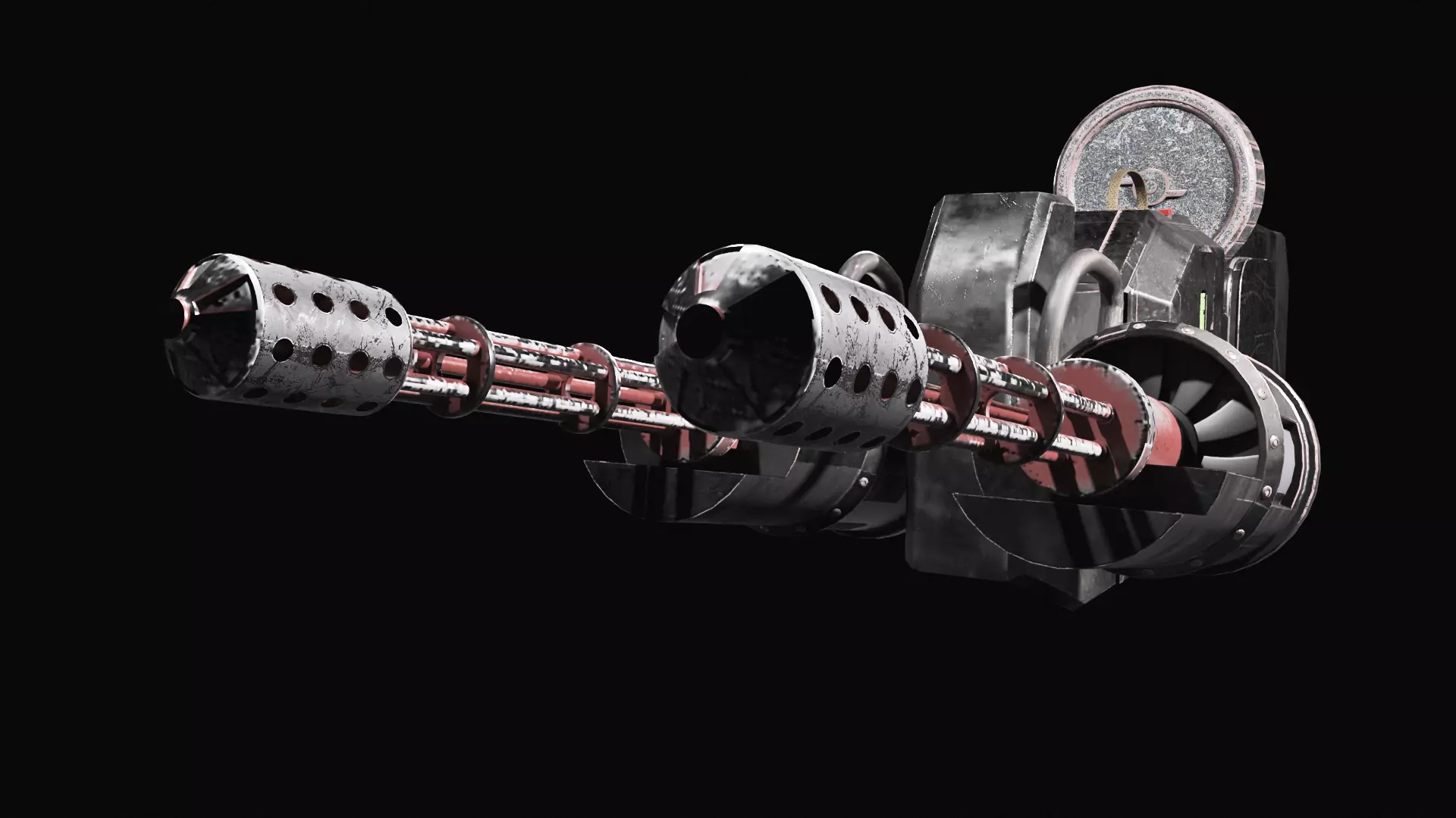 Portable Gatling Gun 3D model_7