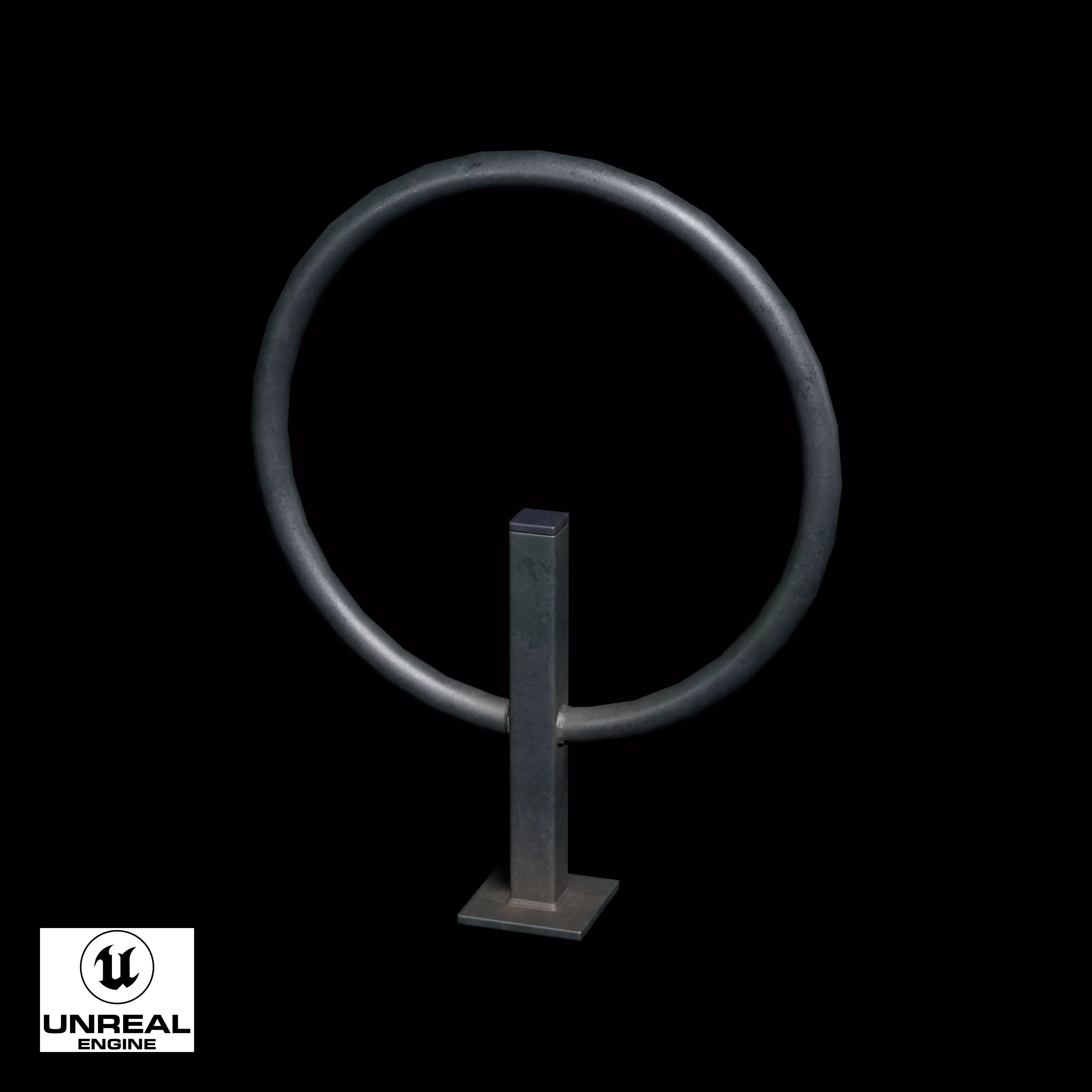 Bicycle Stand Type D Low-poly 3D model_10