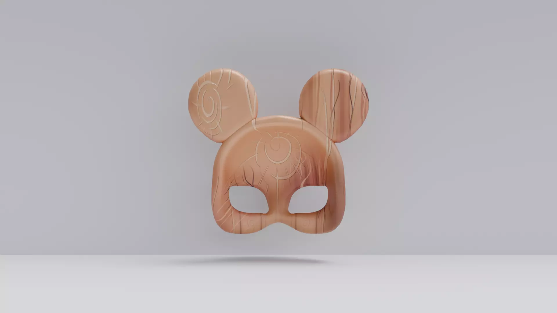 Stylized Wooden Animal Masks Pac 3D Model Collection_12