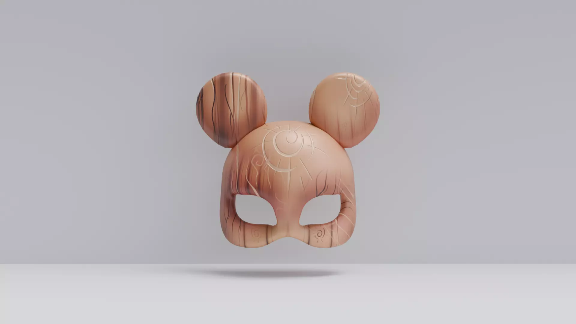 Stylized Wooden Animal Masks Pac 3D Model Collection_4