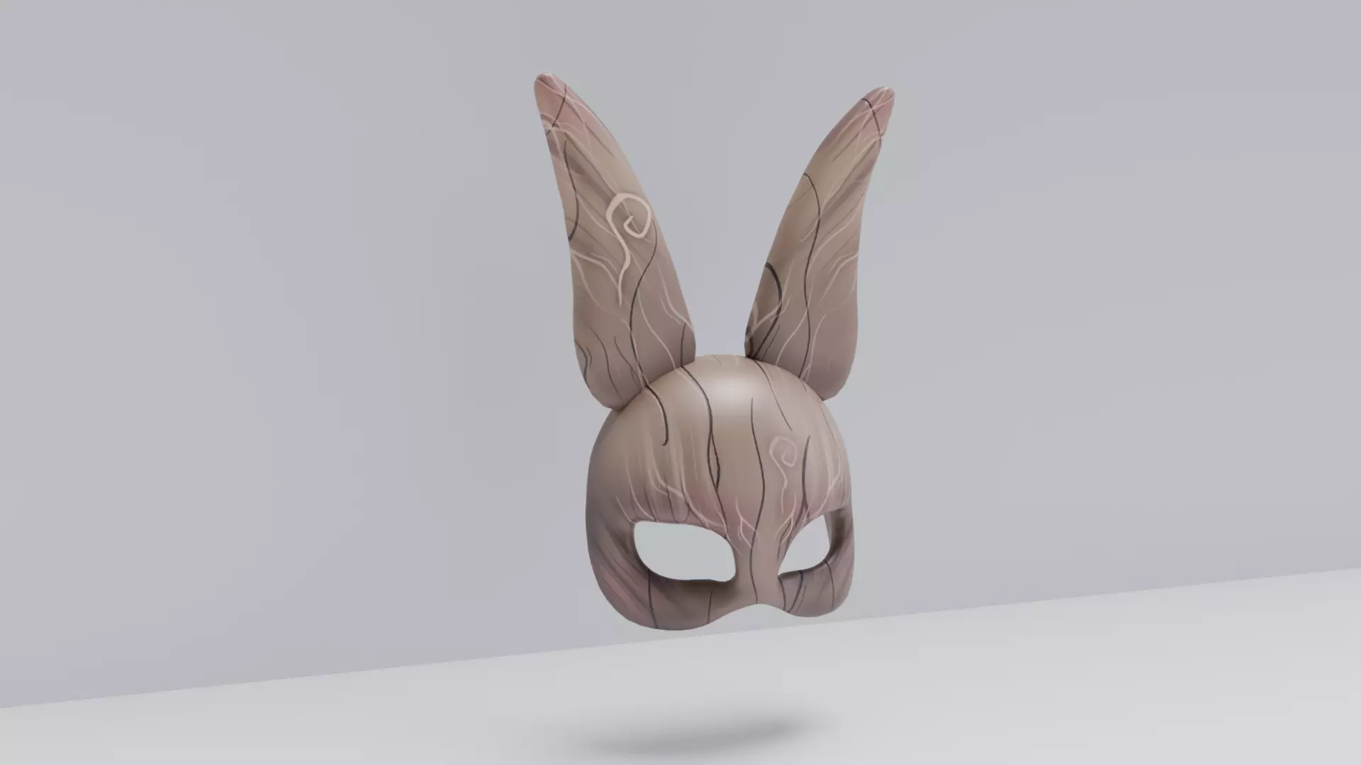 Stylized Wooden Animal Masks Pac 3D Model Collection_7