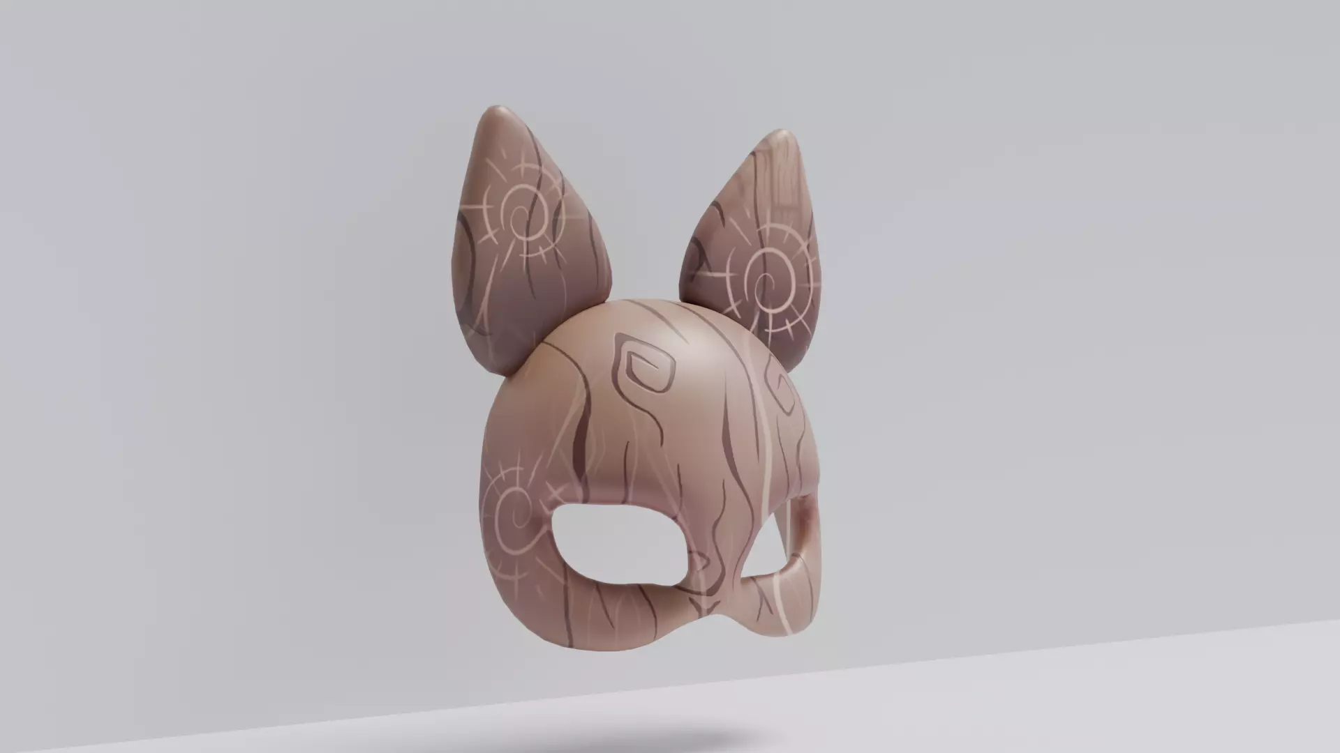 Stylized Wooden Animal Masks Pac 3D Model Collection_8