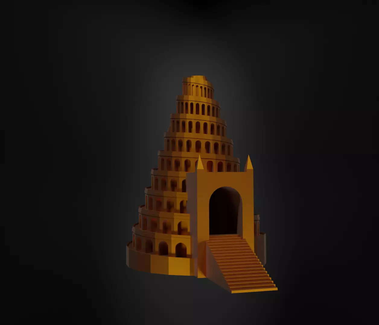 Dice Tower Babylon Castle DND Dice Tower - Babylon Dice Tower 3D print model_57