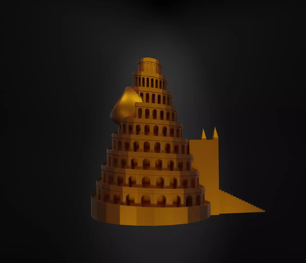 Dice Tower Babylon Castle DND Dice Tower - Babylon Dice Tower 3D print model_54