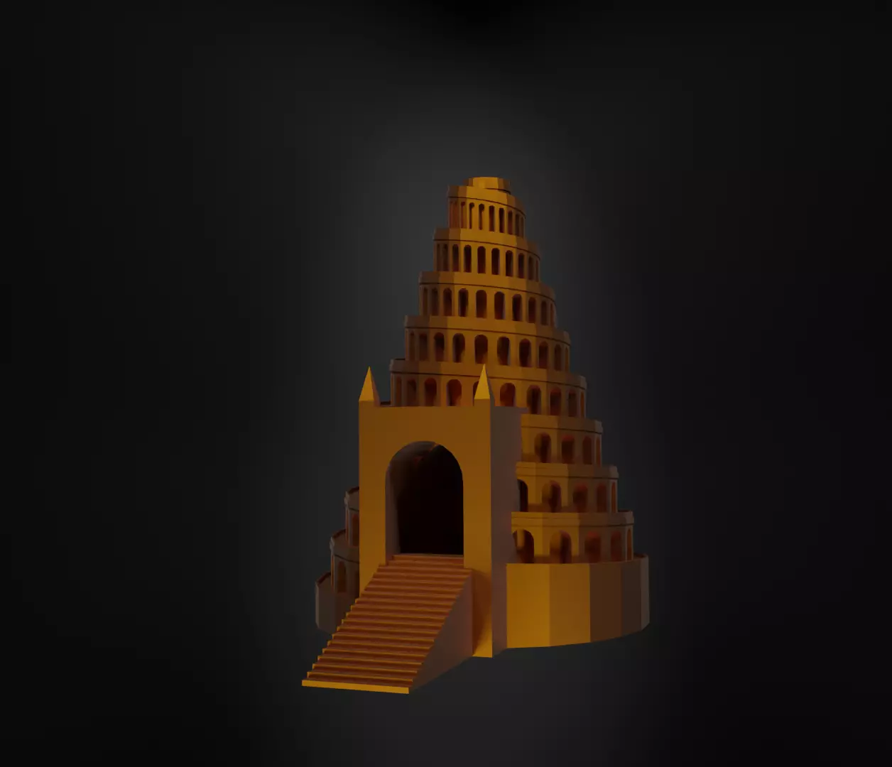 Dice Tower Babylon Castle DND Dice Tower - Babylon Dice Tower 3D print model_36