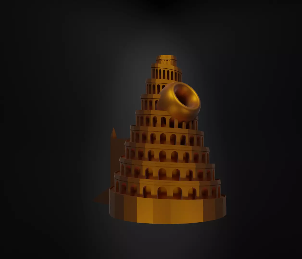 Dice Tower Babylon Castle DND Dice Tower - Babylon Dice Tower 3D print model_15