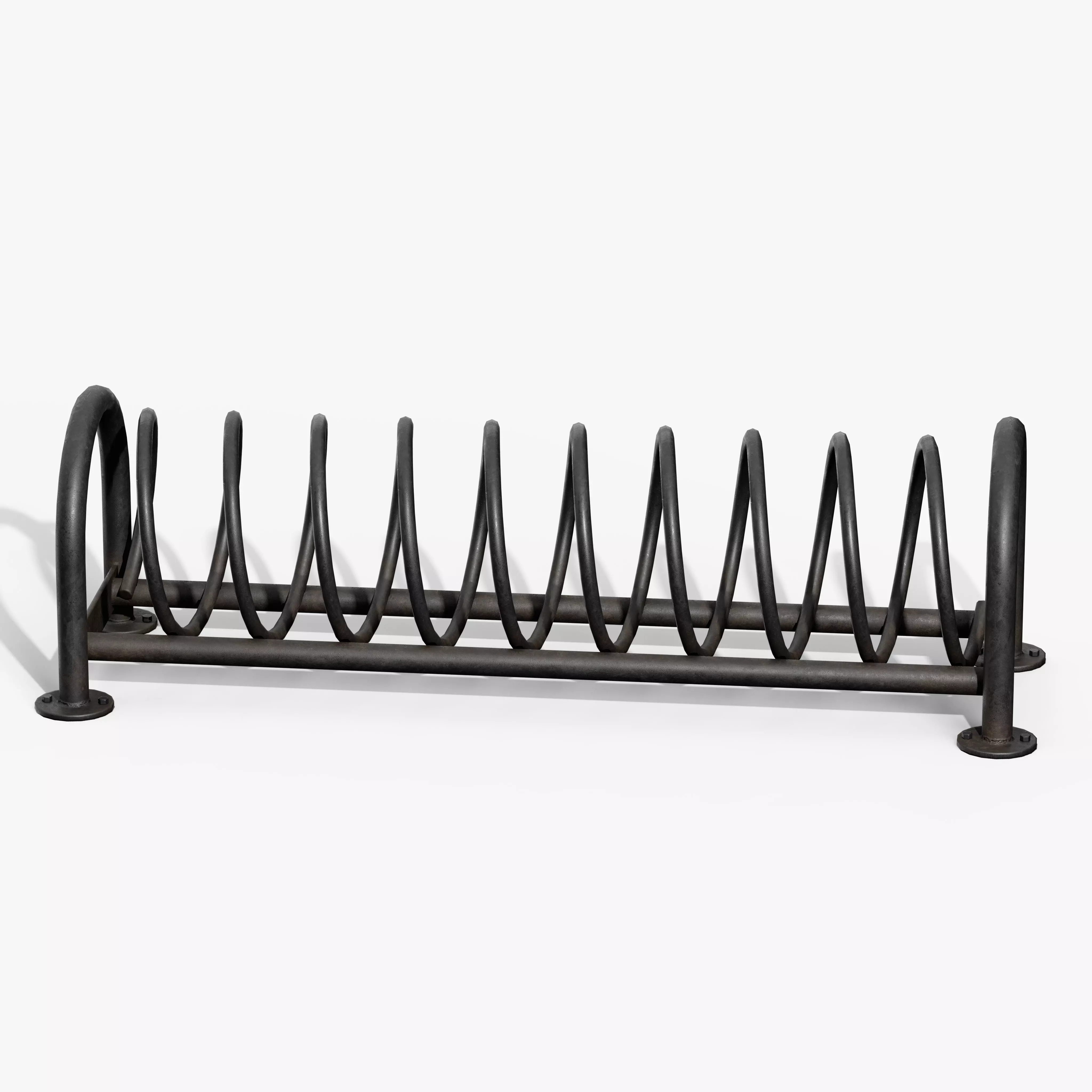 Bicycle Stand Type E Low-poly 3D model_8