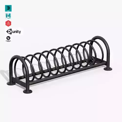 Bicycle Stand Type E Low-poly 3D model Bicycle Stand Type E Low-poly 3D model