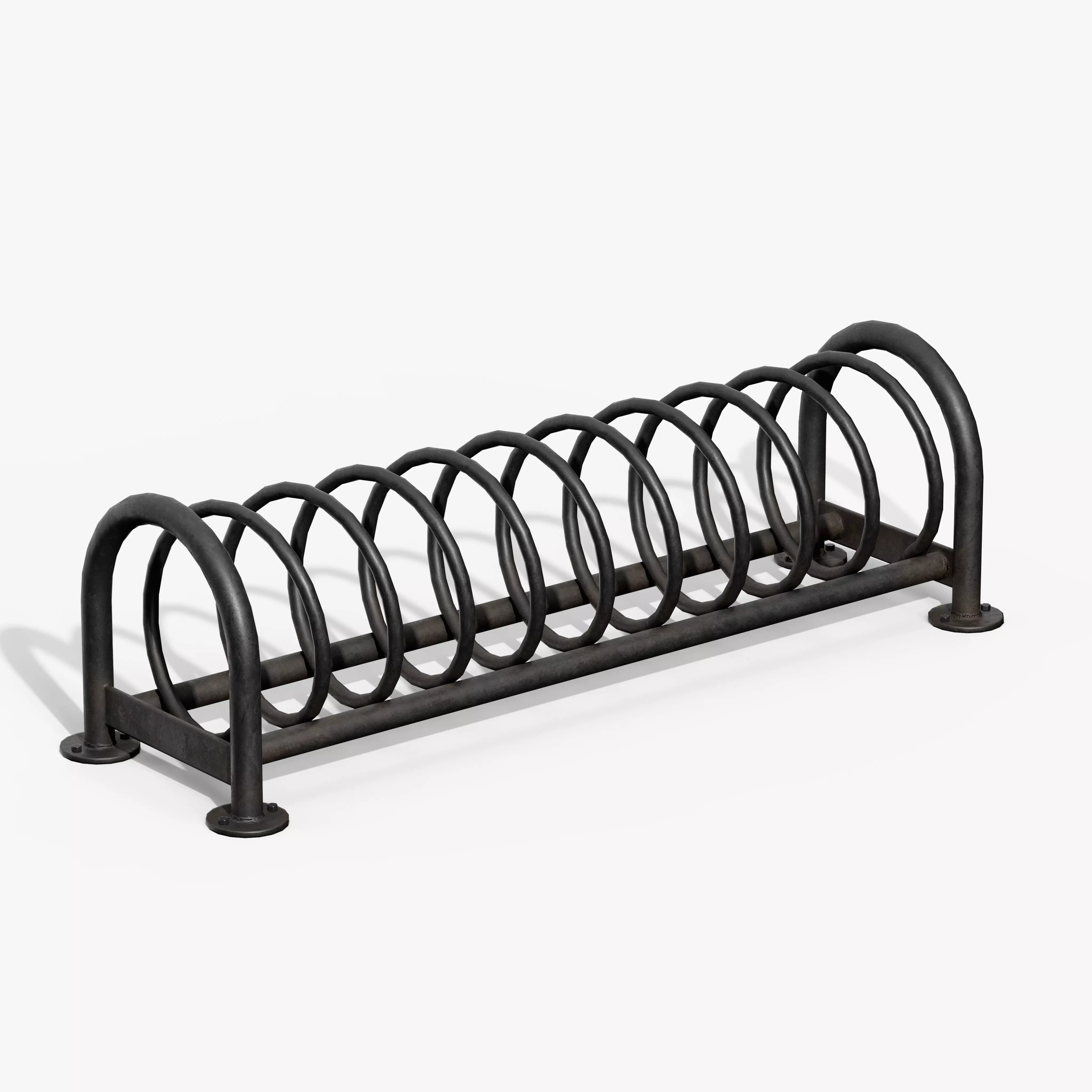 Bicycle Stand Type E Low-poly 3D model_5