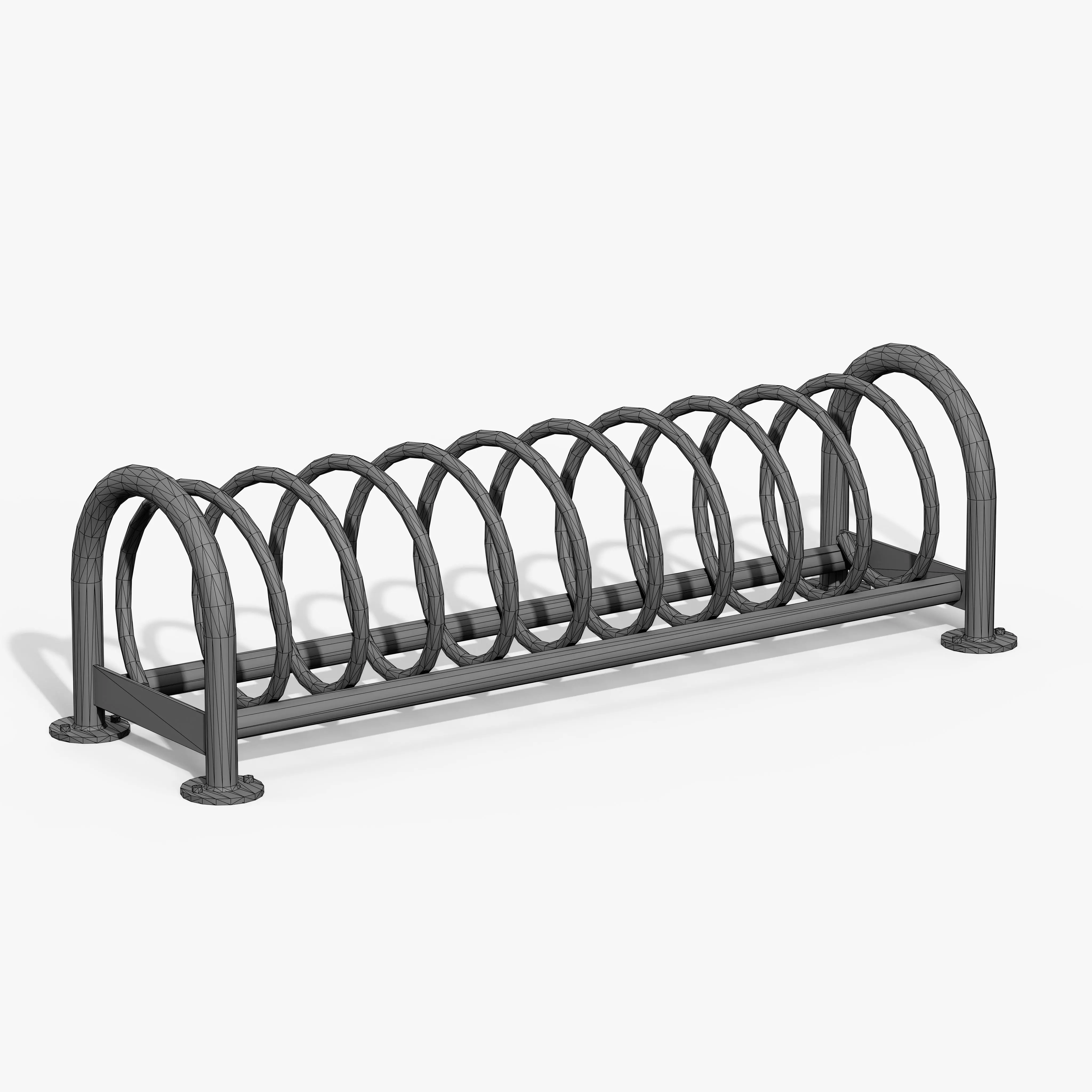Bicycle Stand Type E Low-poly 3D model_9