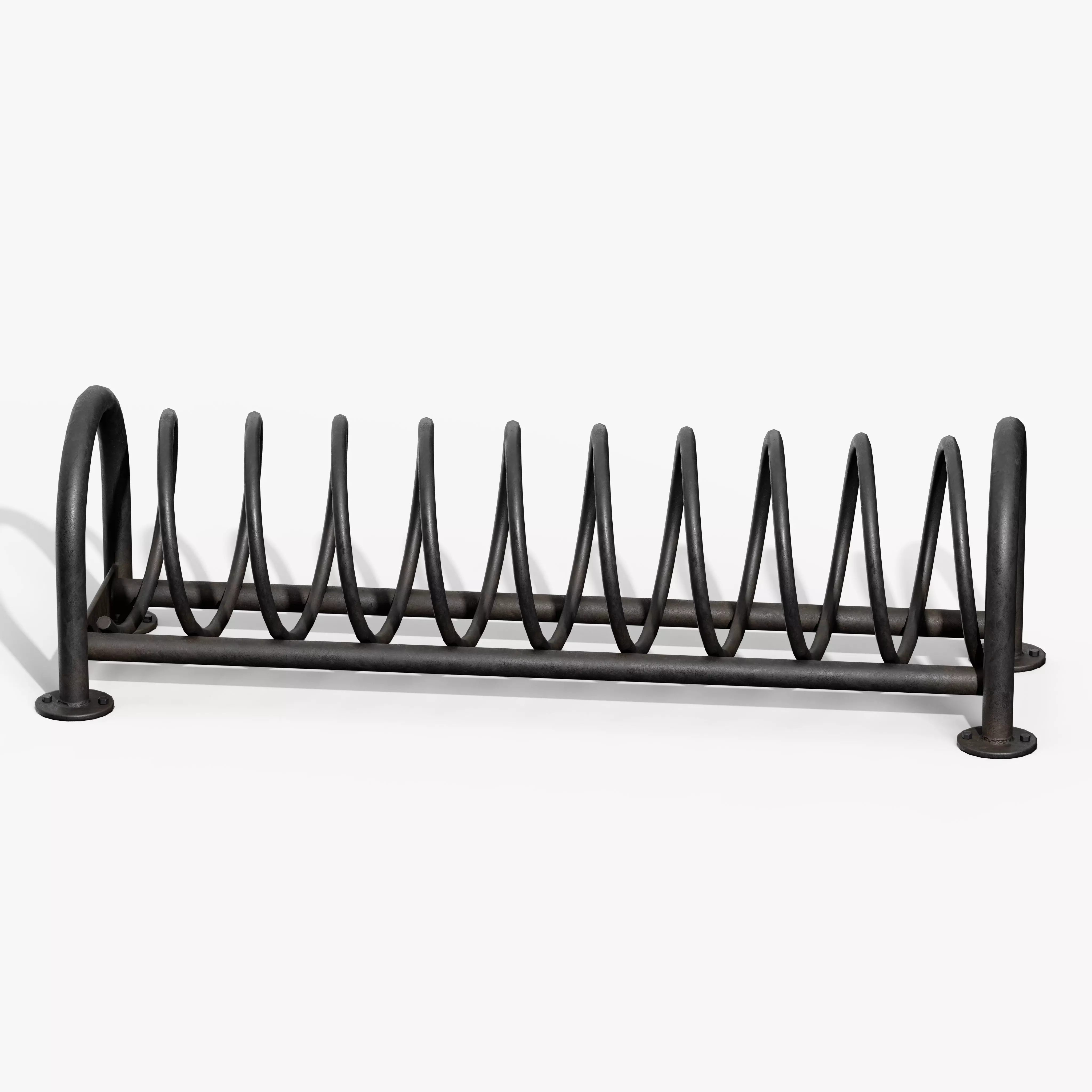 Bicycle Stand Type E Low-poly 3D model_4