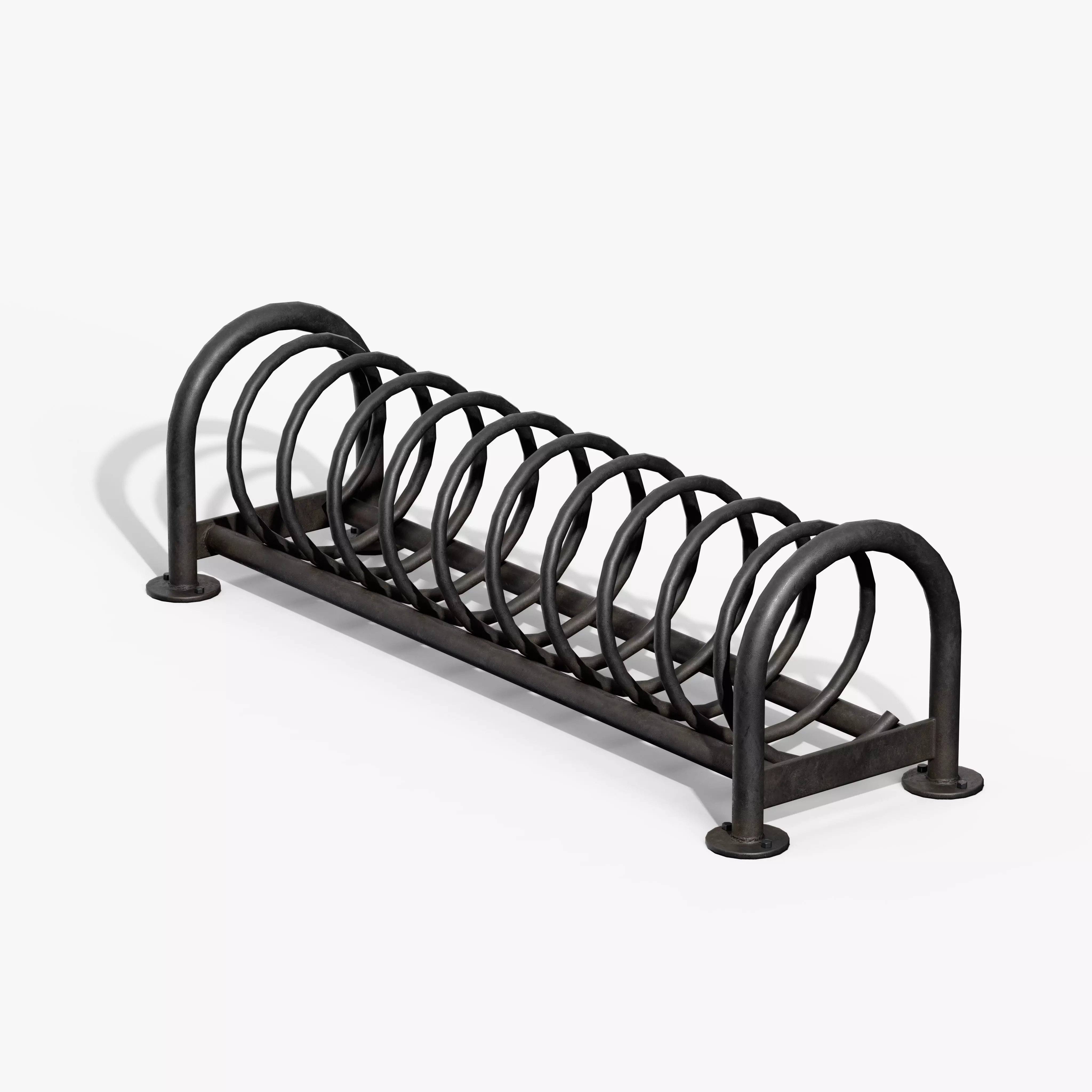 Bicycle Stand Type E Low-poly 3D model_7