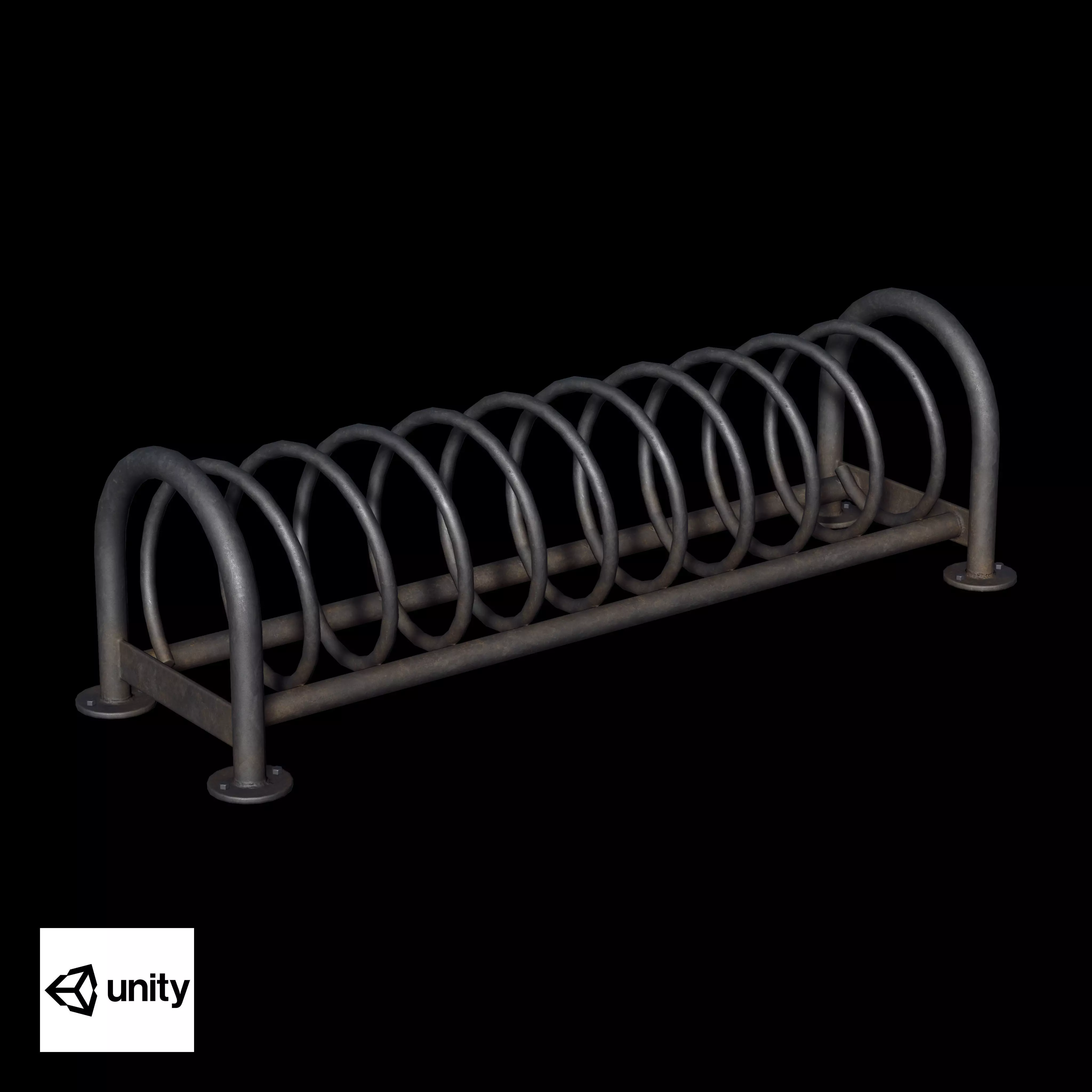 Bicycle Stand Type E Low-poly 3D model_11