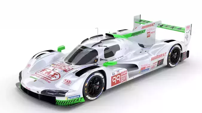 Porsche 963 LMDh 2025 WEC 3D model