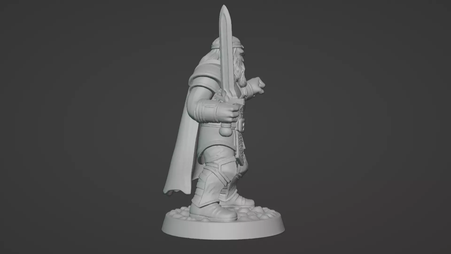 DND Hero Sword and Shield Captain Print Ready STL 3D print model_28