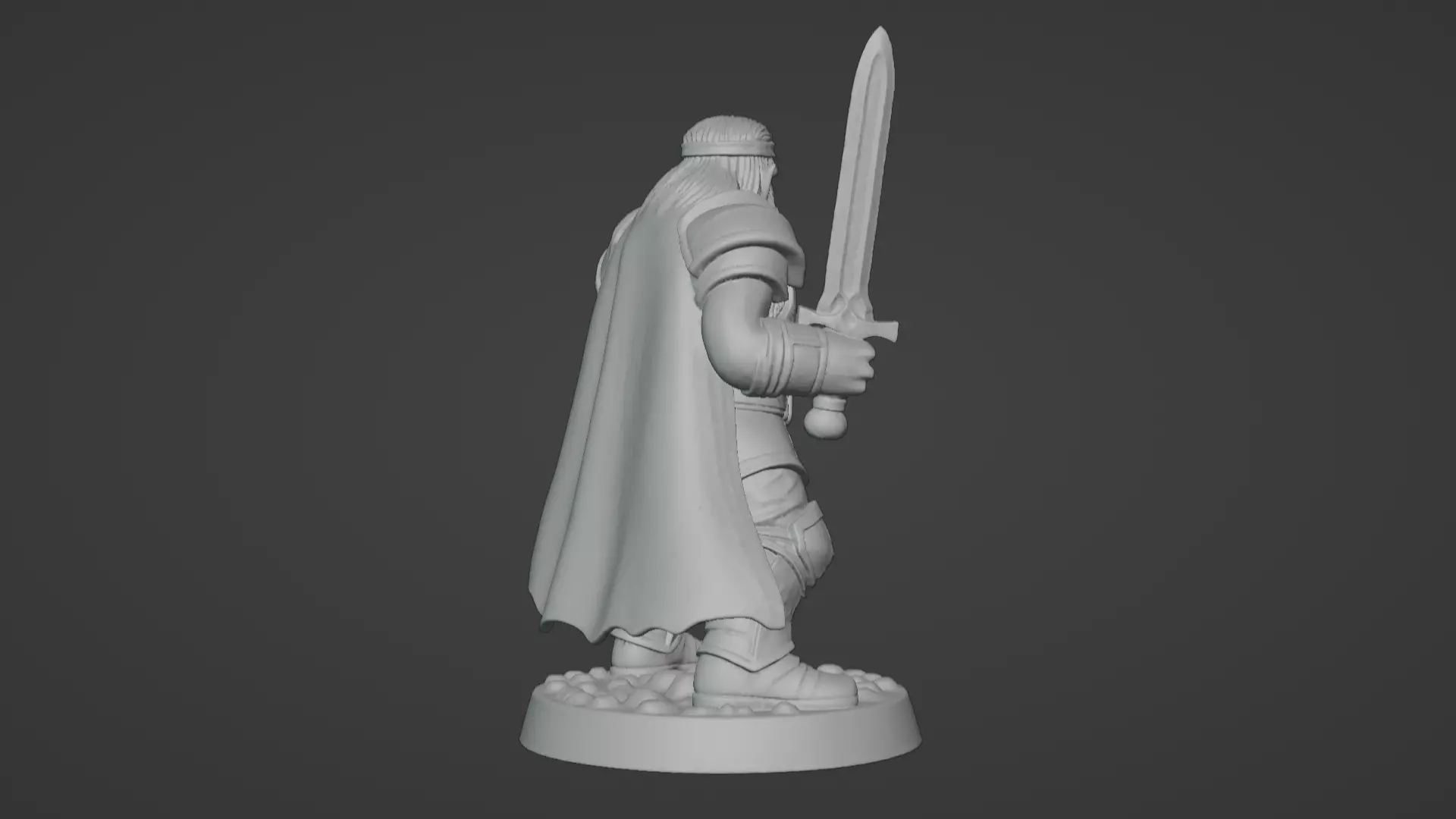 DND Hero Sword and Shield Captain Print Ready STL 3D print model_76