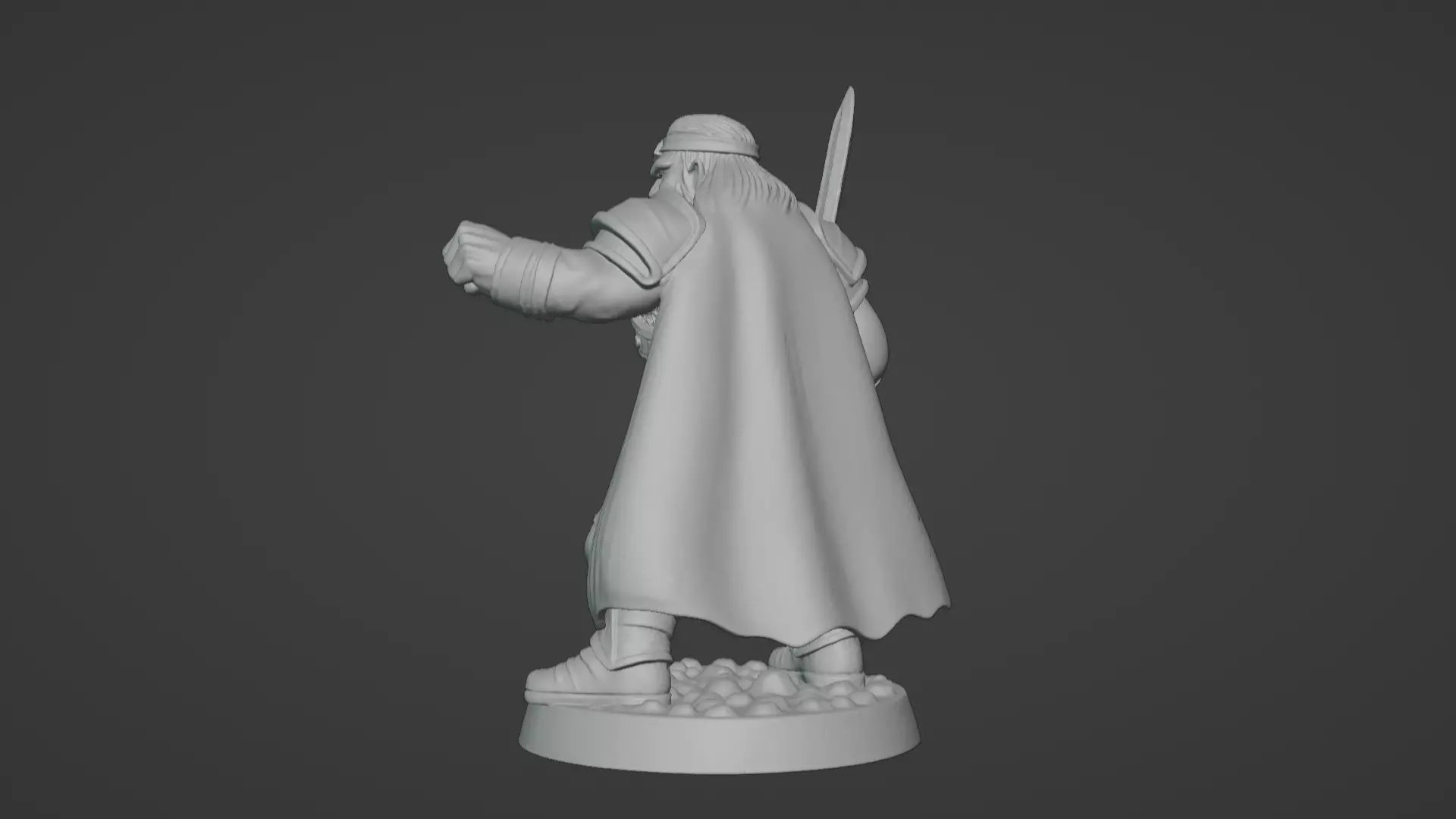 DND Hero Sword and Shield Captain Print Ready STL 3D print model_57