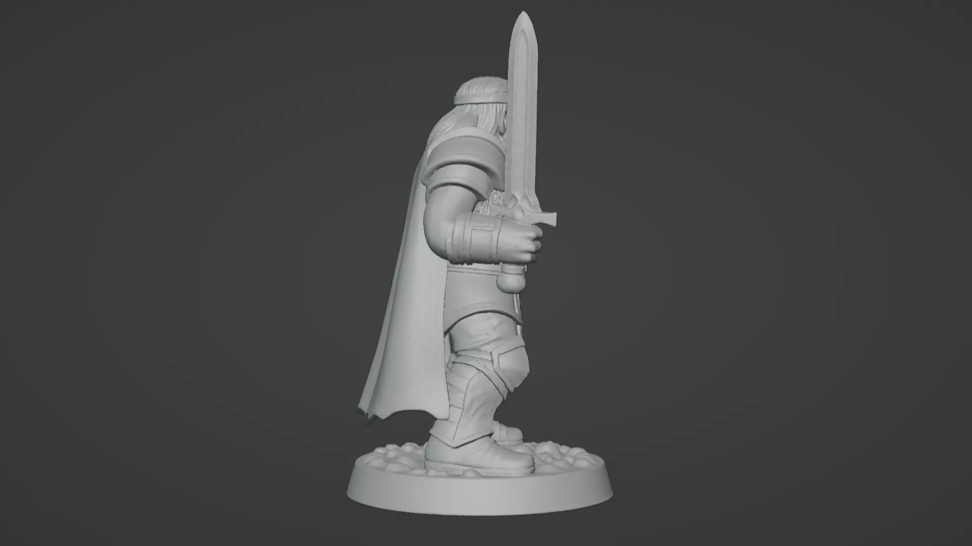 DND Hero Sword and Shield Captain Print Ready STL 3D print model_64