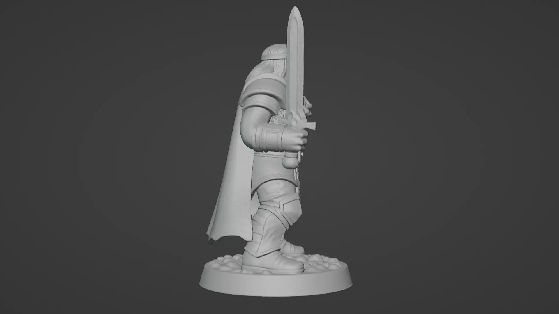 DND Hero Sword and Shield Captain Print Ready STL 3D print model_63