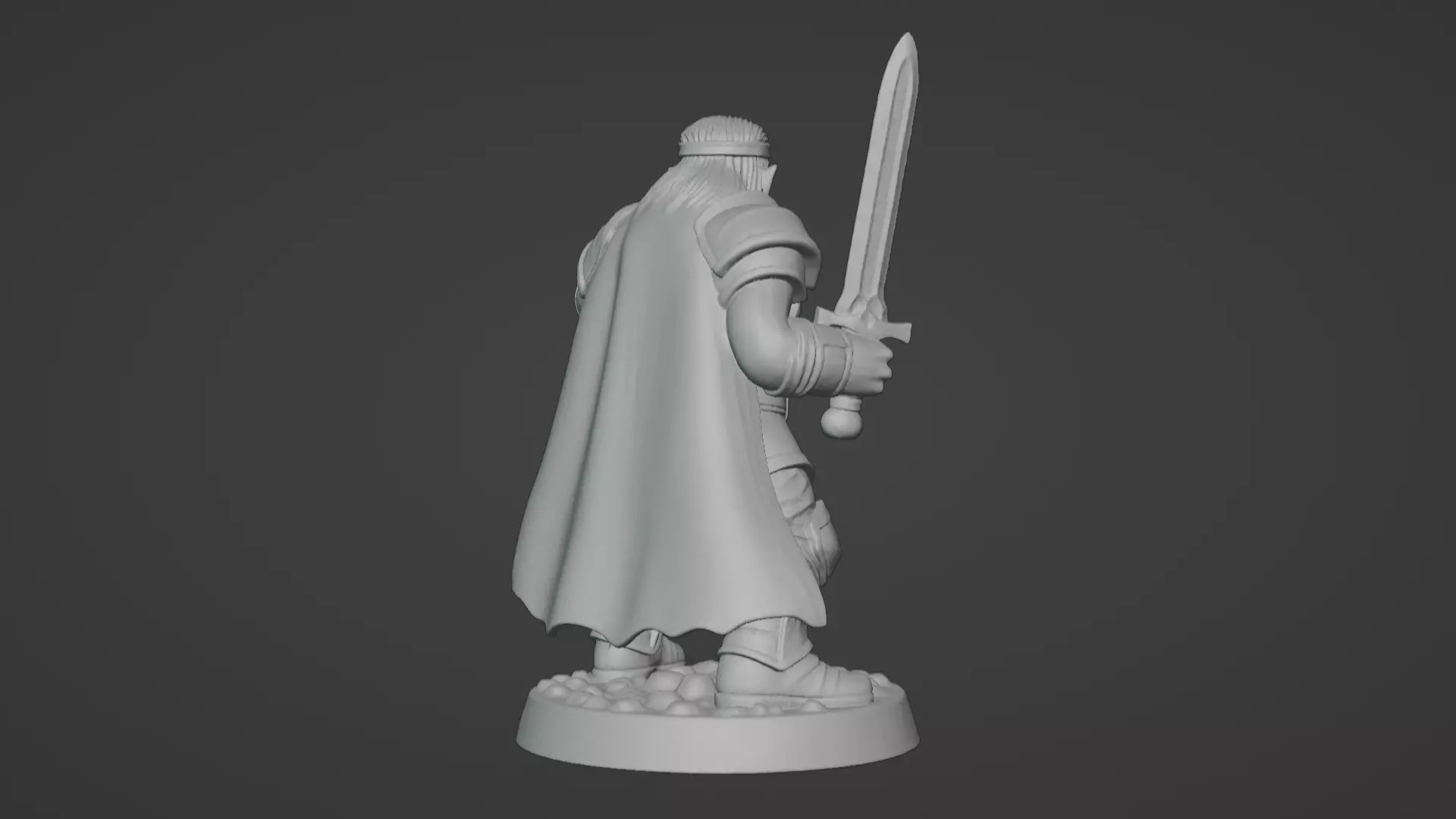 DND Hero Sword and Shield Captain Print Ready STL 3D print model_43