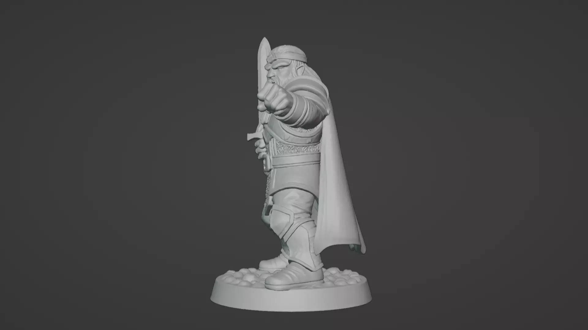 DND Hero Sword and Shield Captain Print Ready STL 3D print model_55