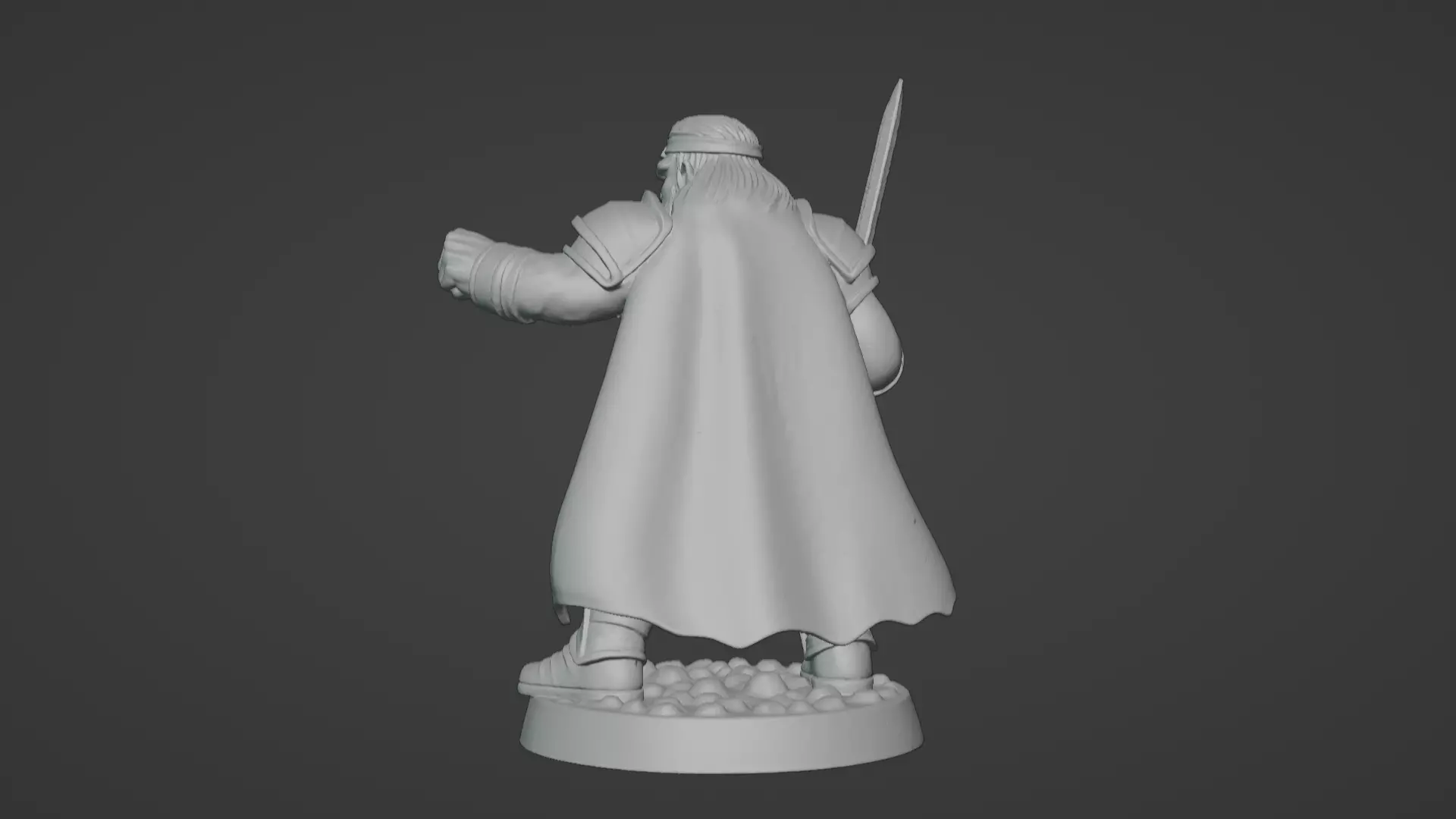 DND Hero Sword and Shield Captain Print Ready STL 3D print model_80