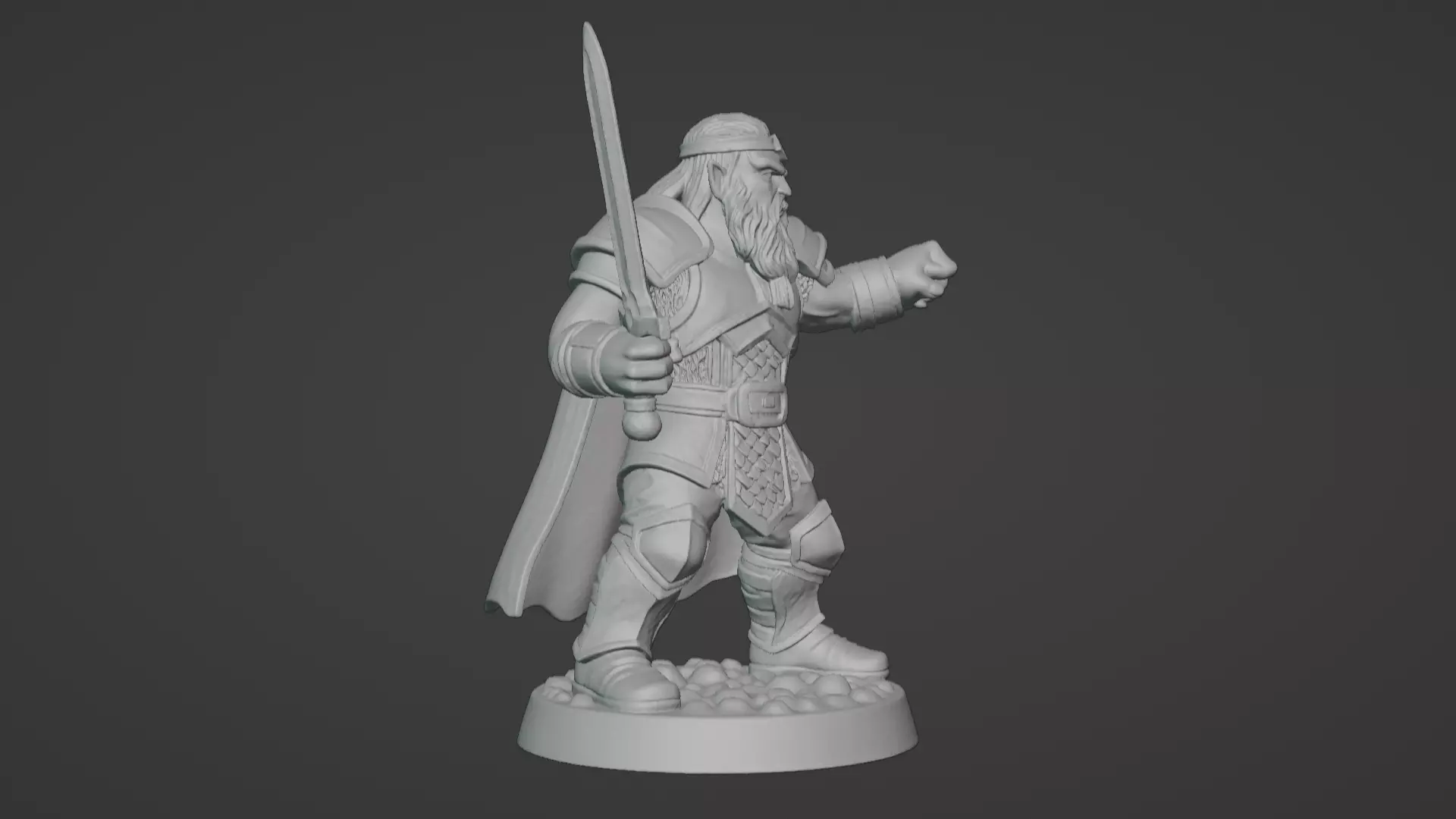 DND Hero Sword and Shield Captain Print Ready STL 3D print model_20