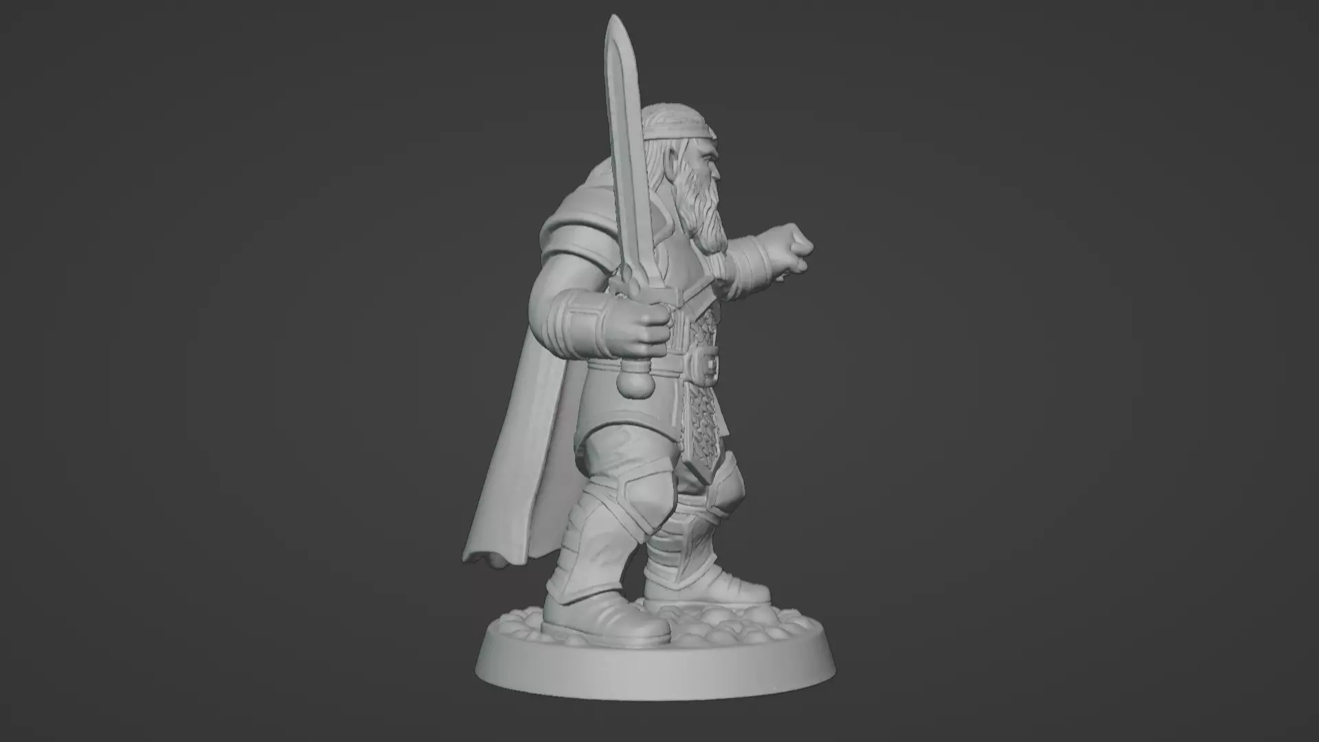 DND Hero Sword and Shield Captain Print Ready STL 3D print model_25