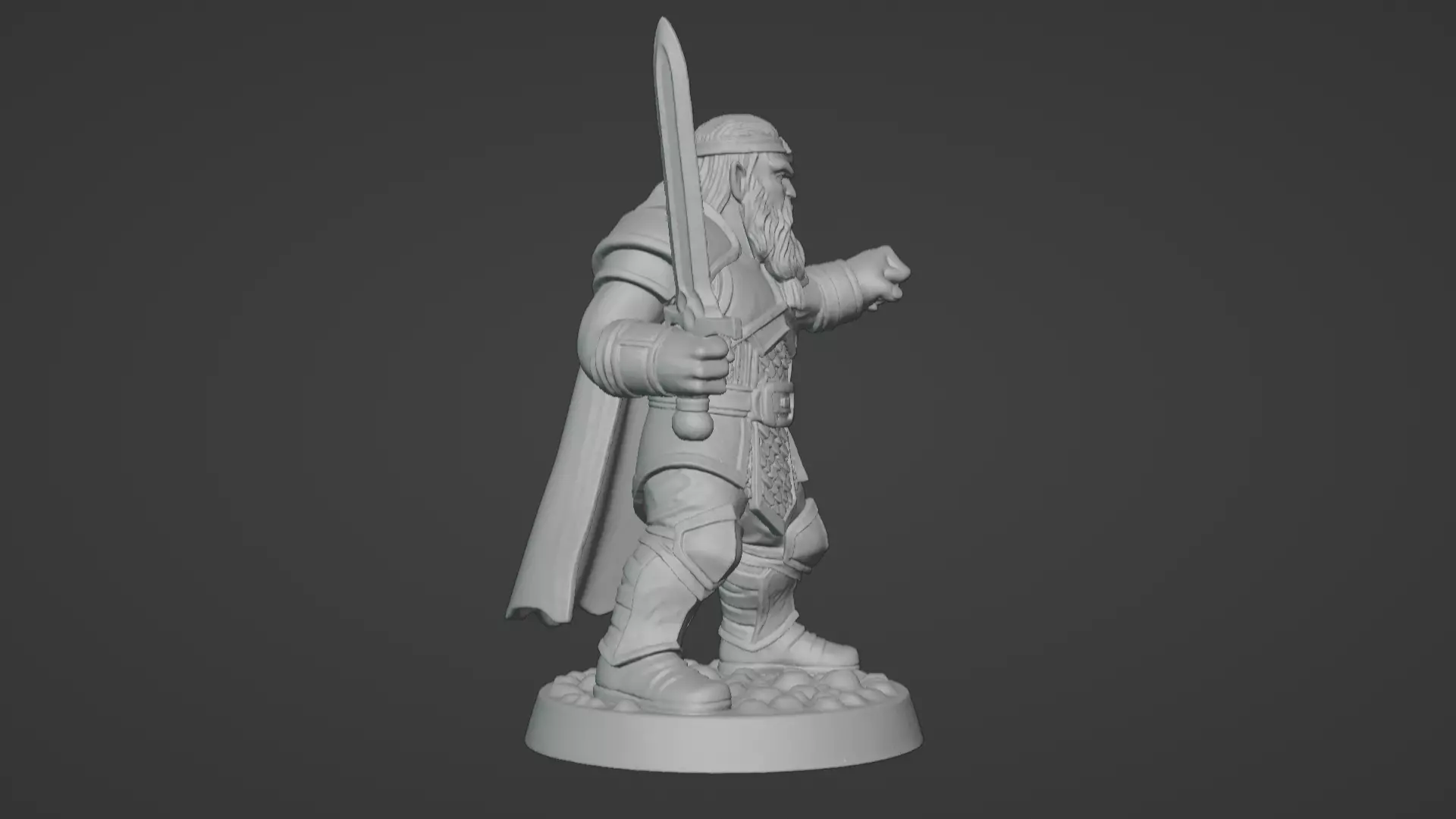 DND Hero Sword and Shield Captain Print Ready STL 3D print model_45