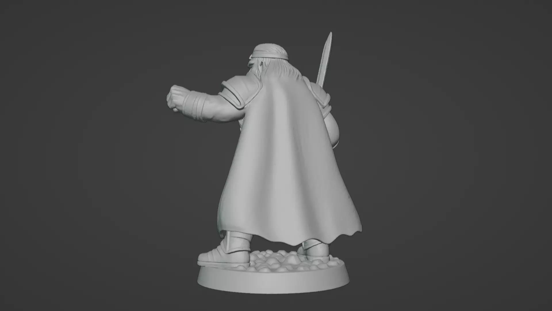 DND Hero Sword and Shield Captain Print Ready STL 3D print model_100