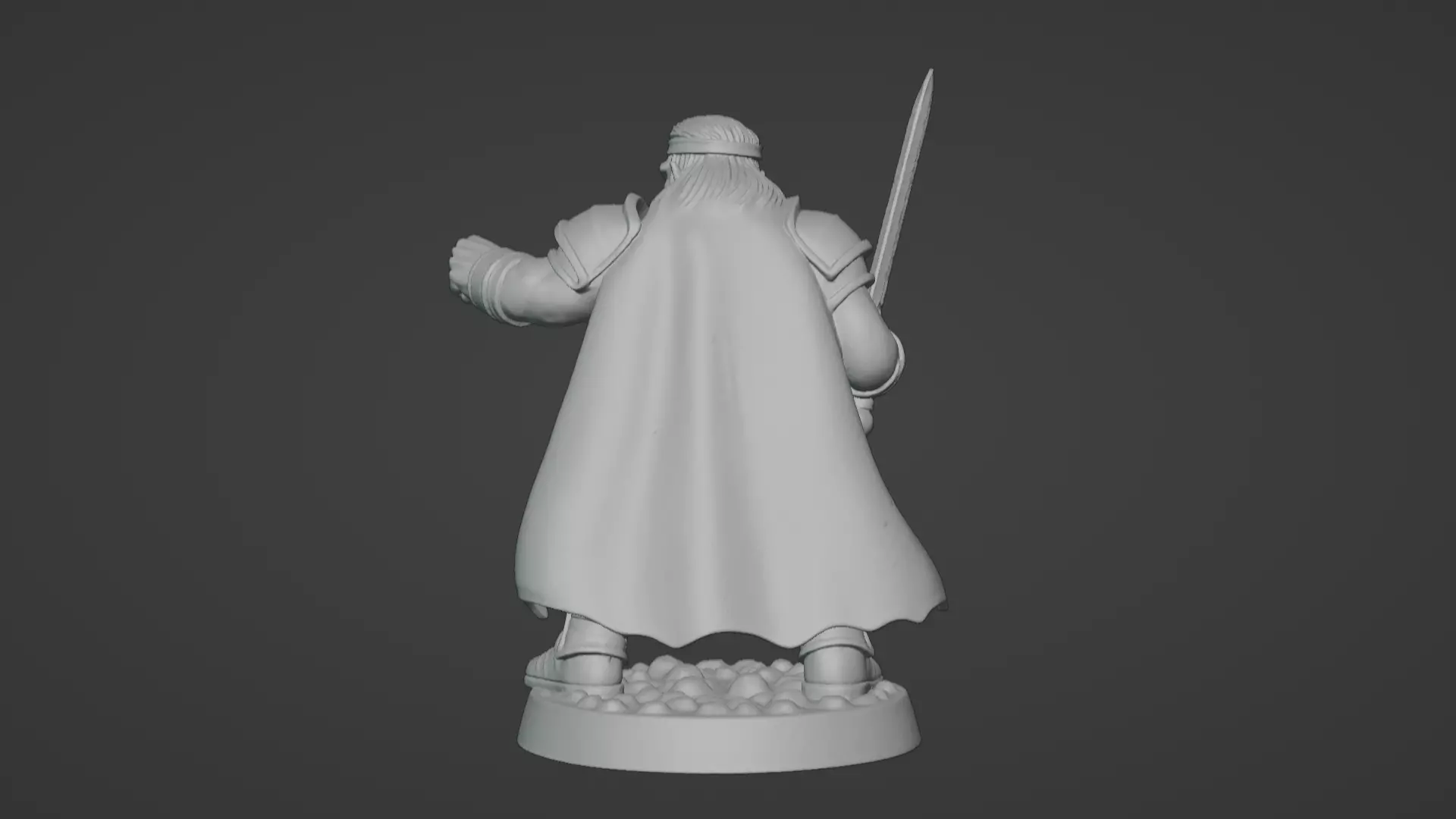 DND Hero Sword and Shield Captain Print Ready STL 3D print model_34
