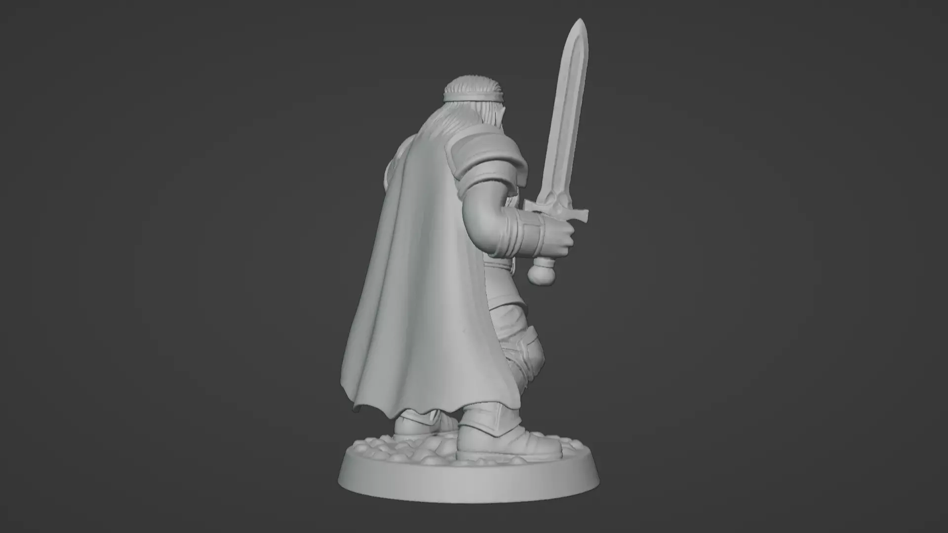 DND Hero Sword and Shield Captain Print Ready STL 3D print model_32
