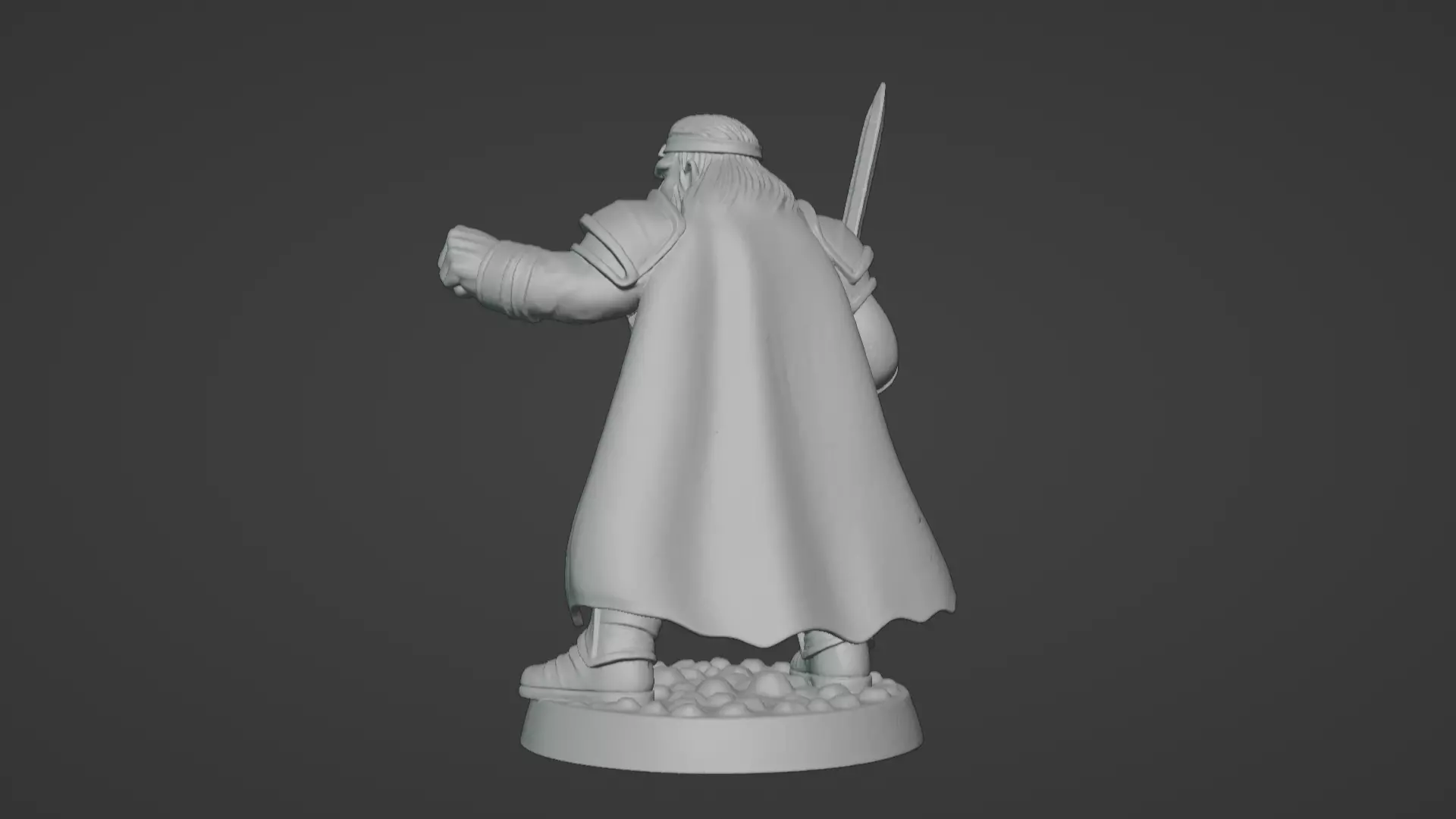 DND Hero Sword and Shield Captain Print Ready STL 3D print model_86
