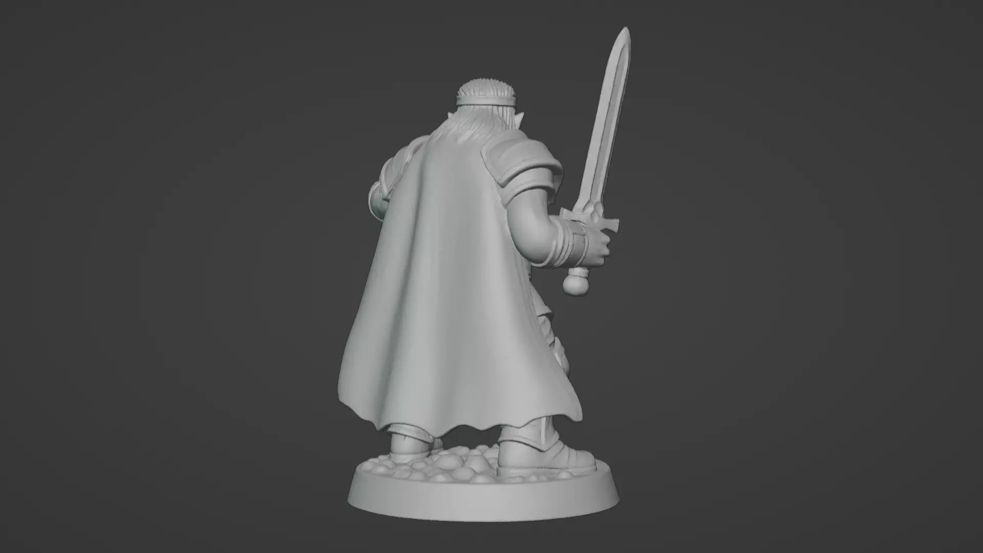 DND Hero Sword and Shield Captain Print Ready STL 3D print model_50