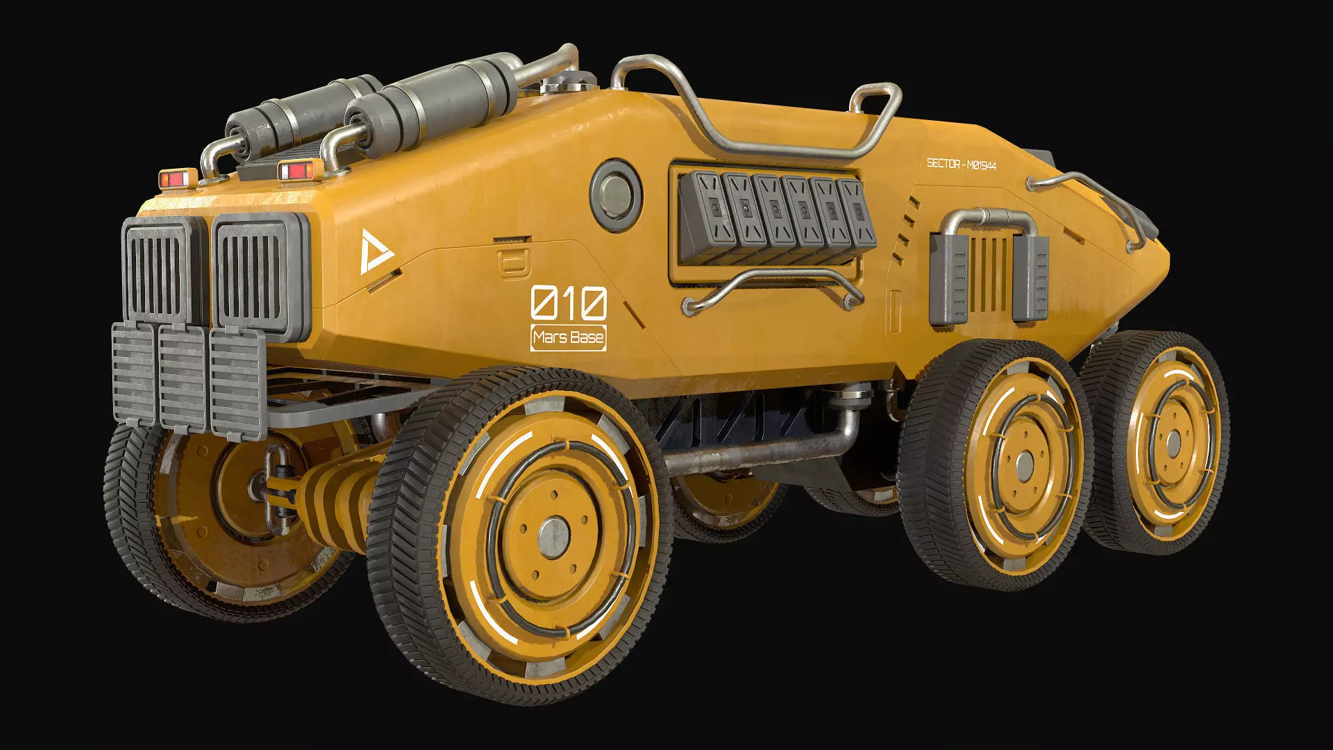 Mars Rover-1-Yellow 3D model_5