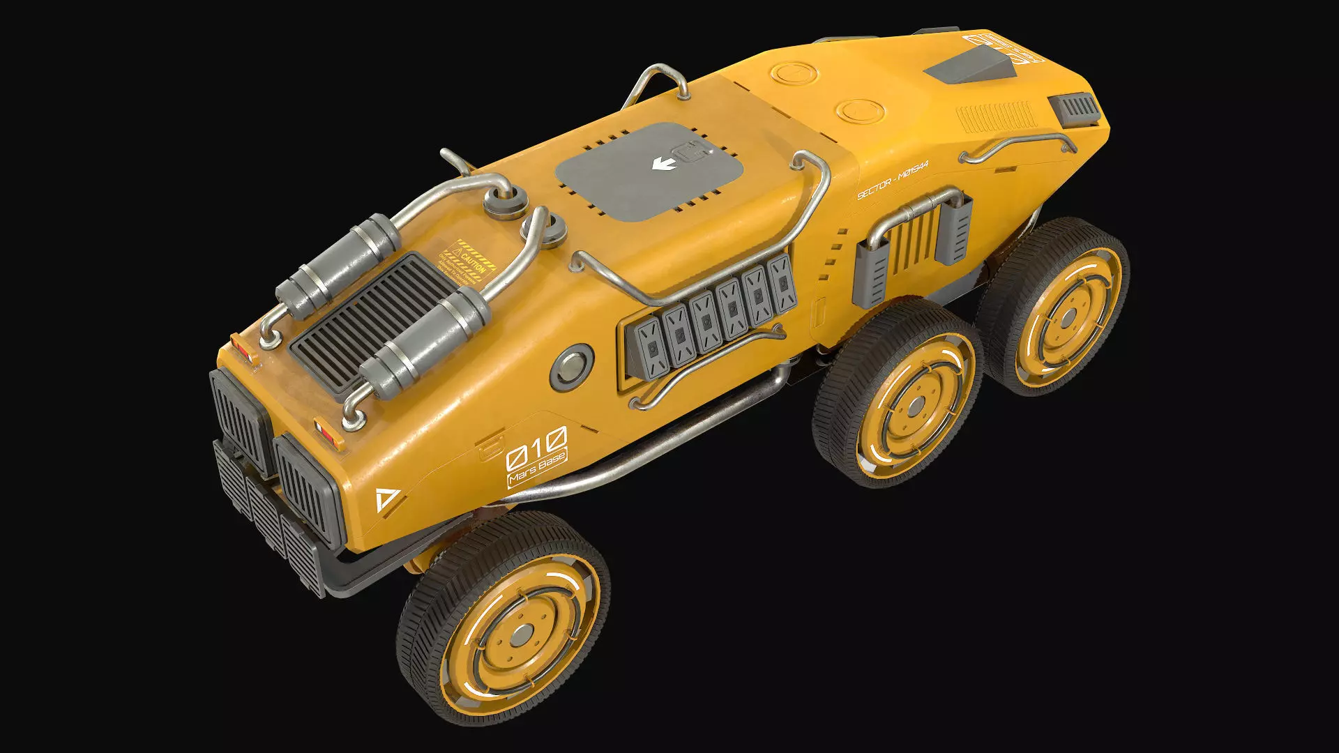 Mars Rover-1-Yellow 3D model_8